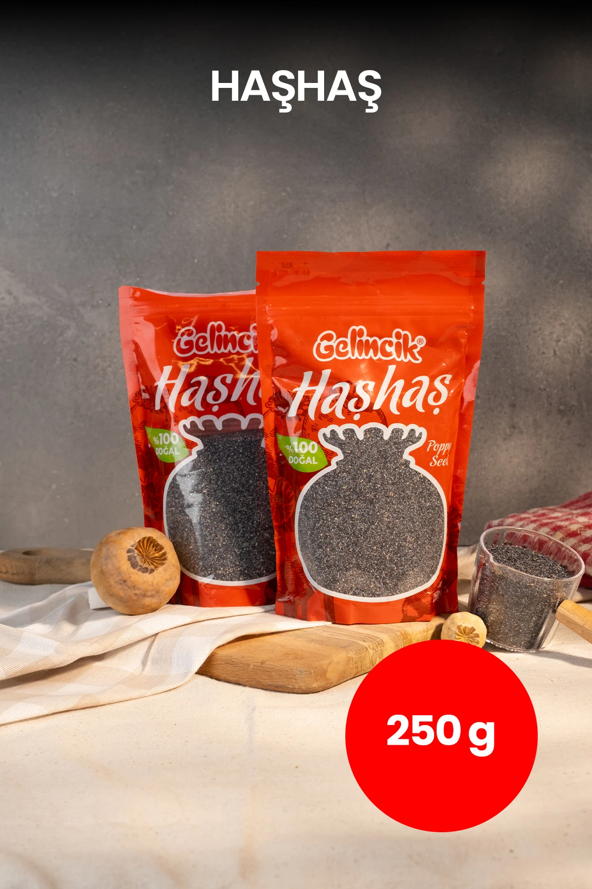 Doğal Katkısız Mavi Haşhaş Tohumu 250 gr