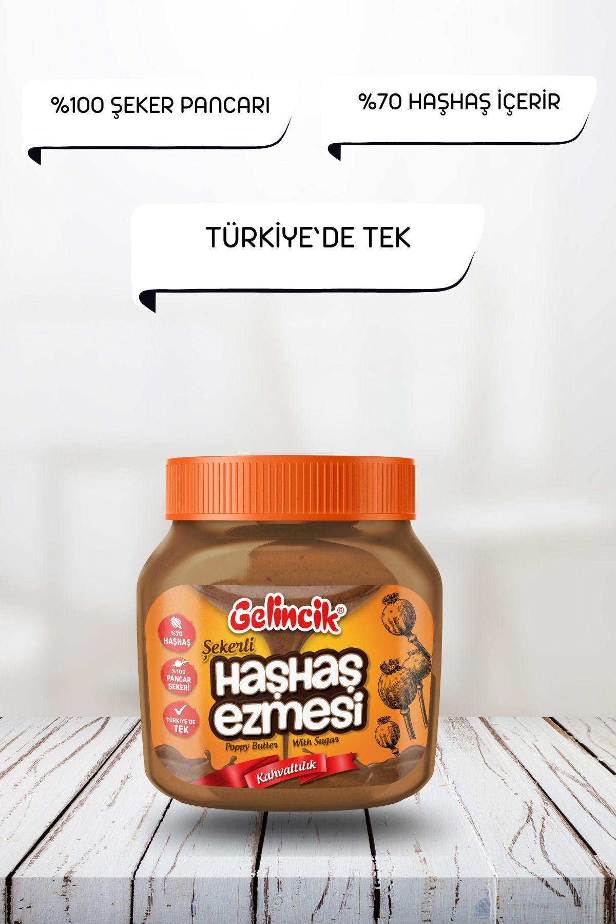 Kahvaltılık Sürülebilir Doğal Katkısız 650gr Özel Üretim Şekerli Haşhaş Ezmesi