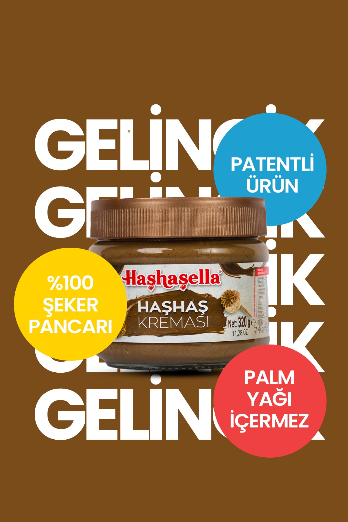 Gelincik Kahvaltılık Sürülebilir Doğal Katkısız 320gr Özel Üretim Haşhaş Kreması
