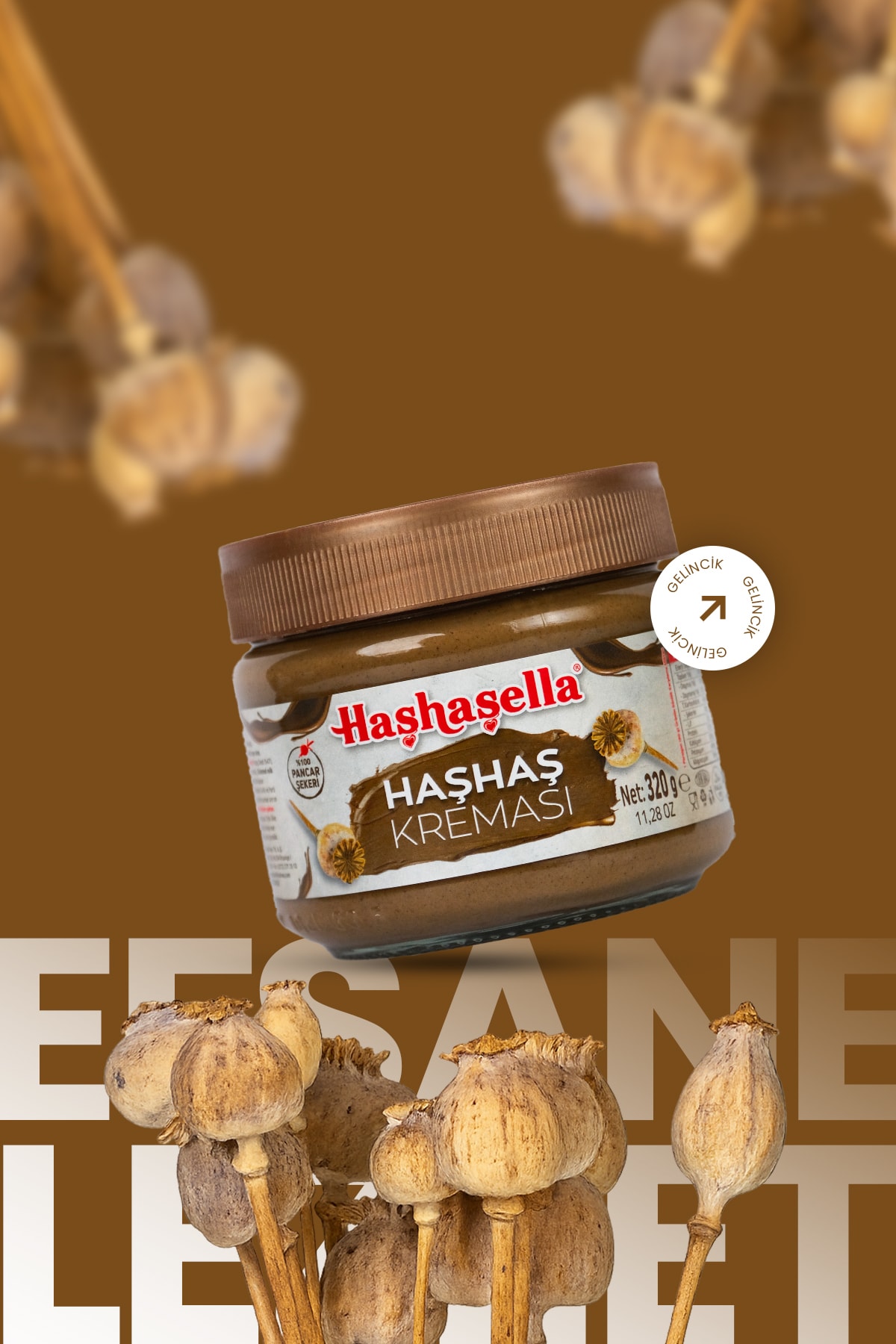 Gelincik Kahvaltılık Sürülebilir Doğal Katkısız 320gr Özel Üretim Haşhaş Kreması