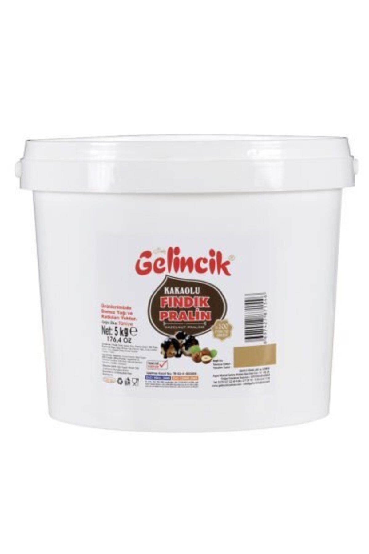 Kahvaltılık Sürülebilir Doğal Katkısız 5kg Kova Özel Üretim Kakaolu Fındık Pralin