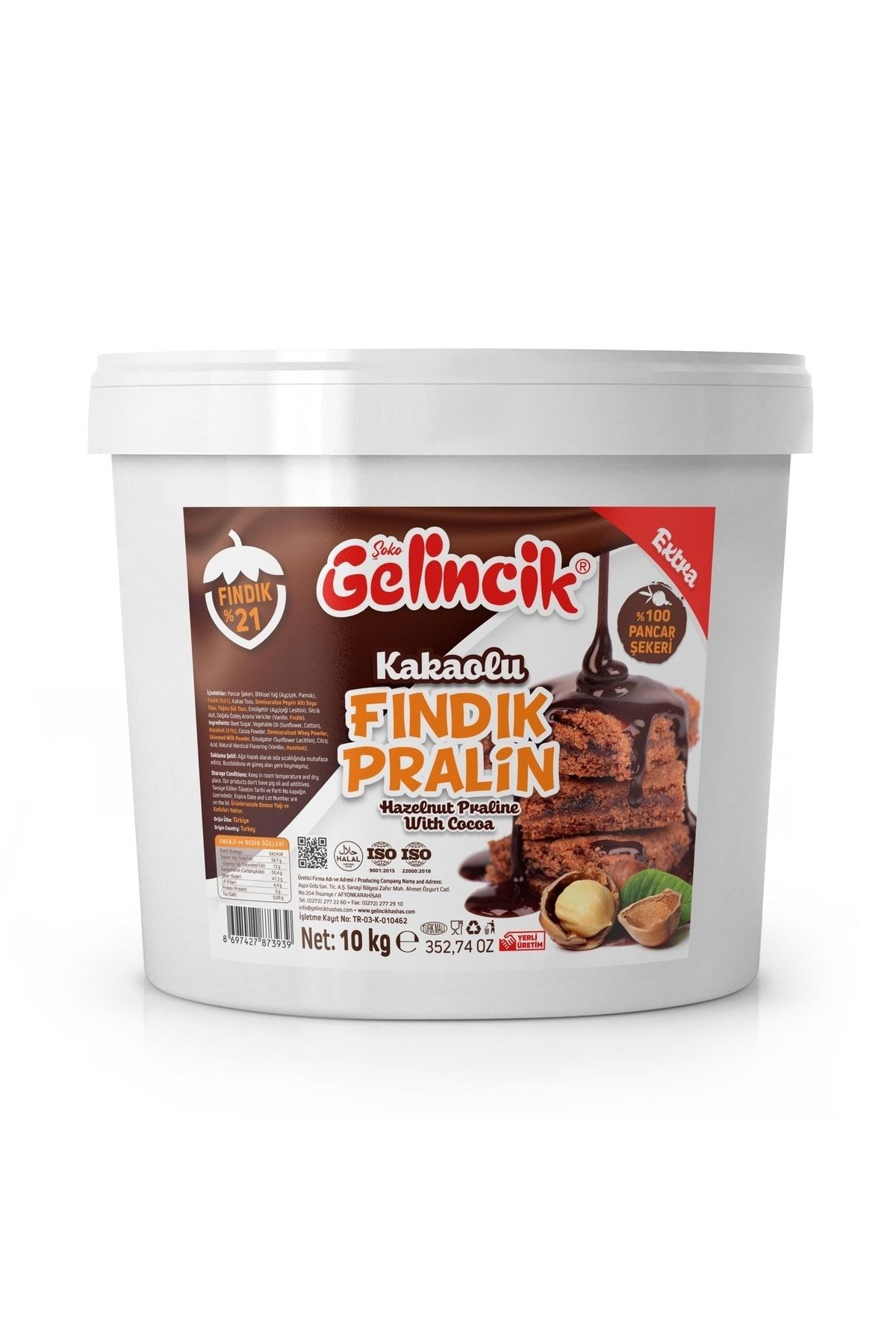 Kahvaltılık Sürülebilir Doğal Katkısız 10kg Özel Üretim Pralin Ekstra