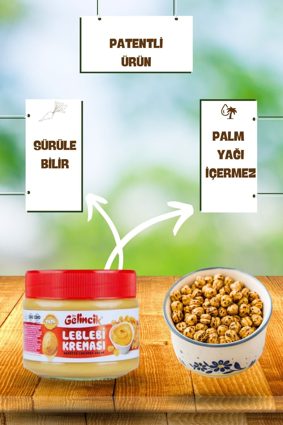 Kahvaltılık Sürülebilir Doğal Katkısız 320gr Özel Üretim Orijinal Leblebi Kreması