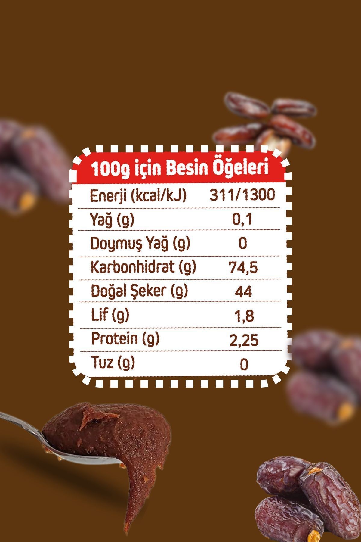 Katkısız Doğal %100 Sade Hurma Ezmesi %100 Hurma Dolgusu 1000gr Hurma Püresi 1 Kg