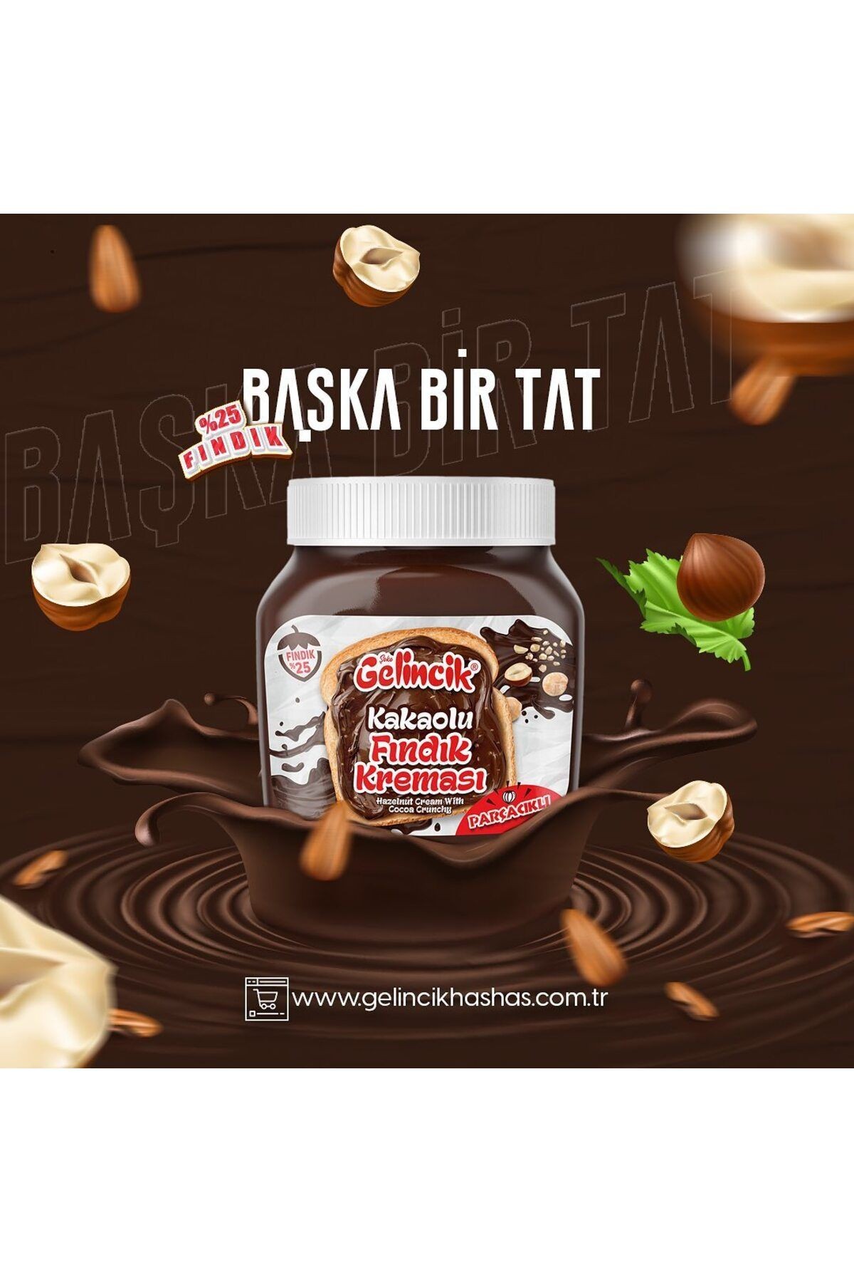 Kahvaltılık Sürülebilir Doğal Katkısız 320gr Kavanoz Özel Üretim Kakaolu Fındık Kreması