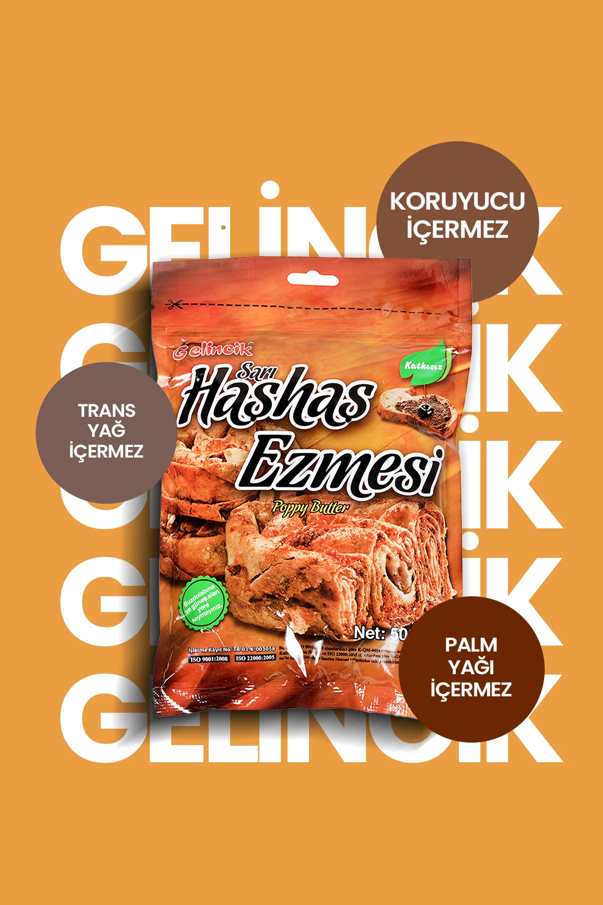 Kahvaltılık Hamur Işlerinde Doğal 500gr Özel Üretim Sarı Haşhaş Ezmesi