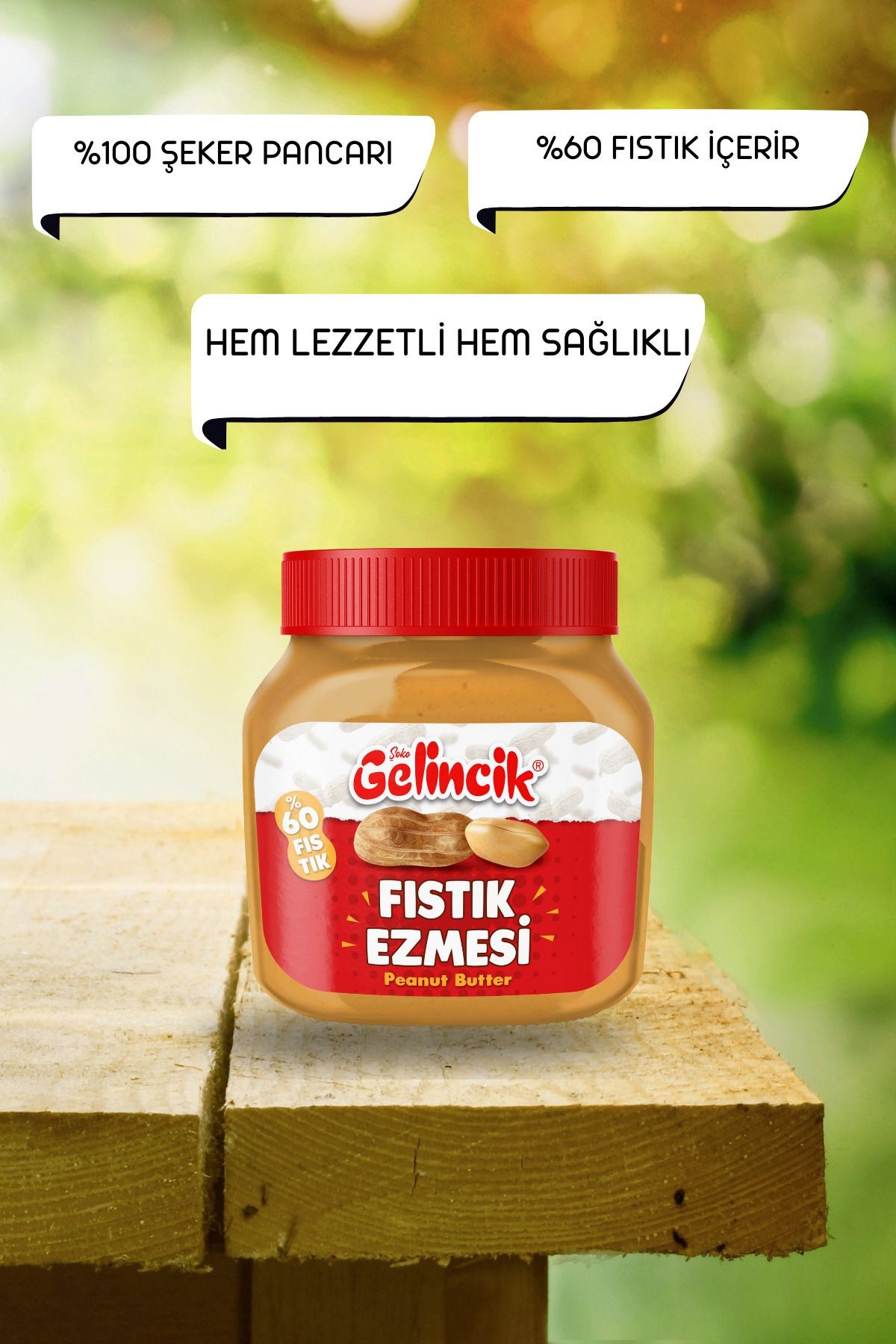 Kahvaltılık Sürülebilir Doğal Katkısız 650gr Kavanoz Özel Üretim Şekerli Fıstık Ezmesi