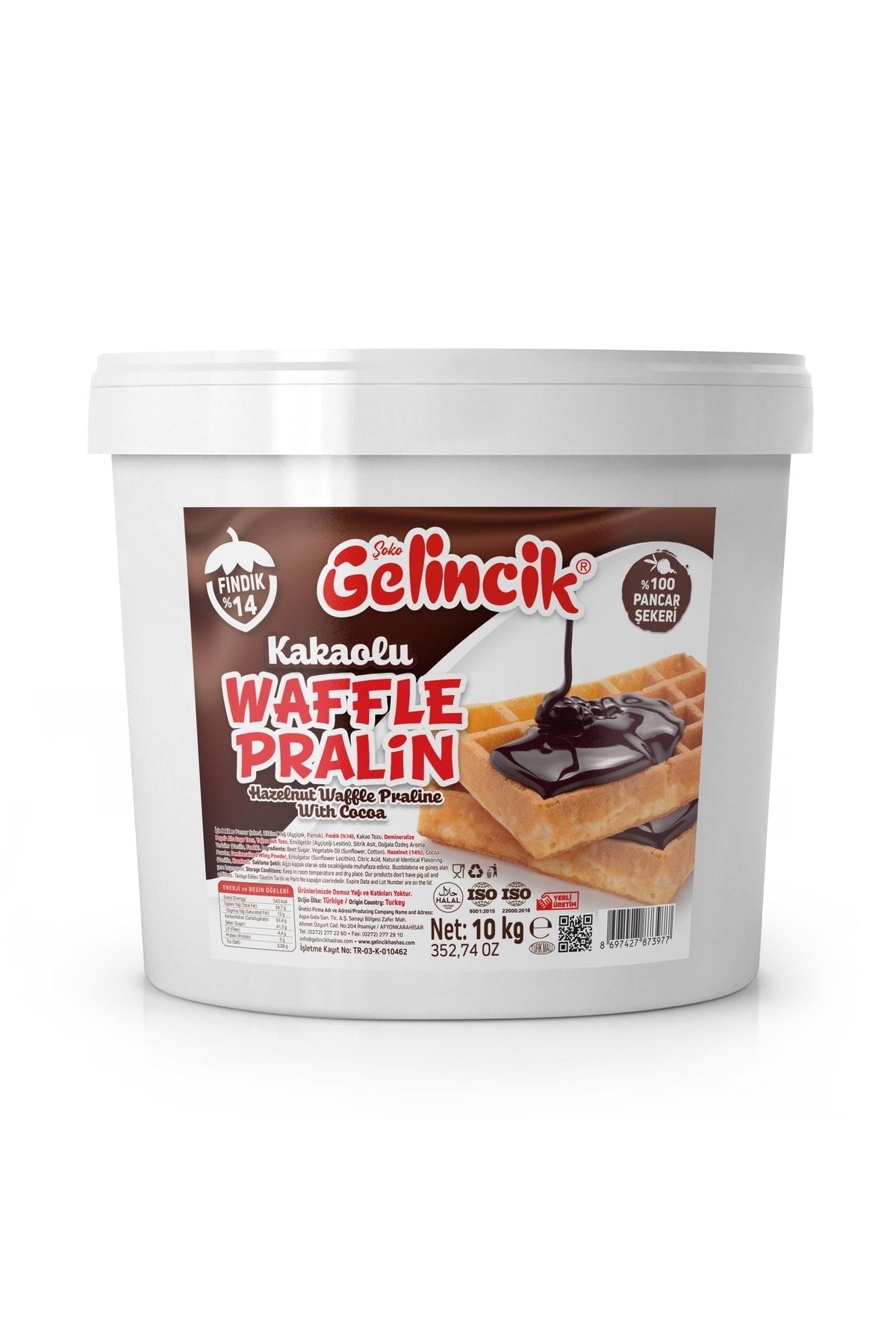 Doğal Katkısız 10kg Özel Üretim Pralin Waffle