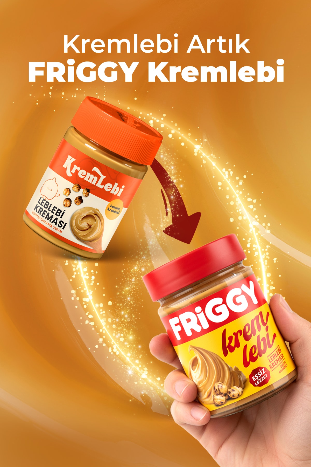 Friggy Kremlebi Kahvaltılık Sürülebilir Doğal Katkısız Yeni Ürün 340gr Orijinal Leblebi Kreması