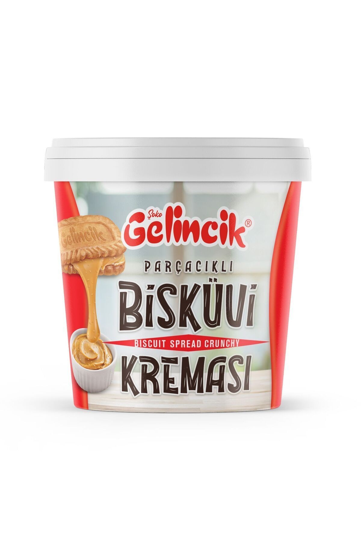 Parçacıklı Bisküvi Kreması Smooth Özel Üretim 1kg Kahvaltılık Krema Bisküvi Kreması 1000gr