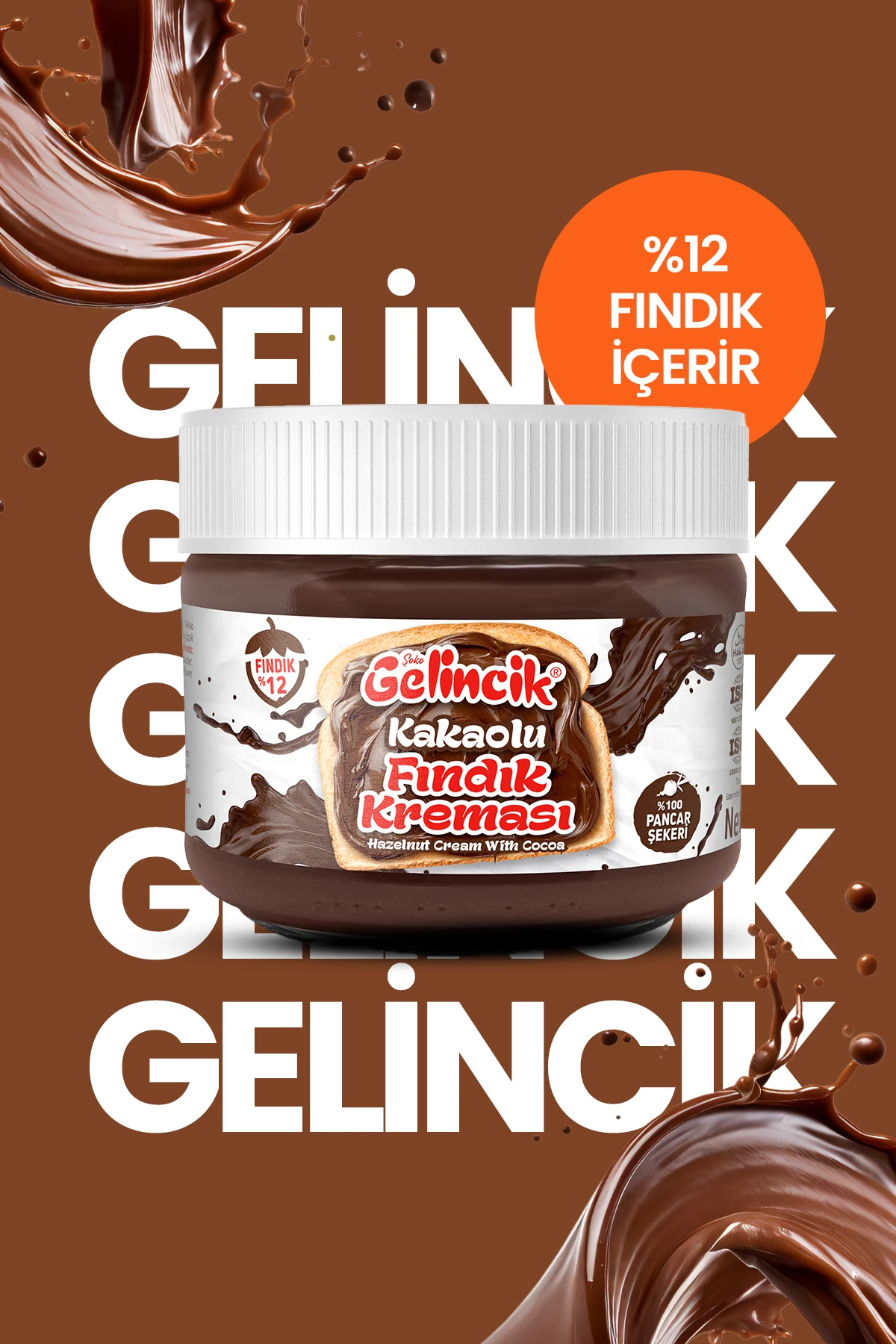 Kahvaltılık Sürülebilir Doğal Katkısız 320gr Kavanoz Özel Üretim Kakaolu Fındık Kreması