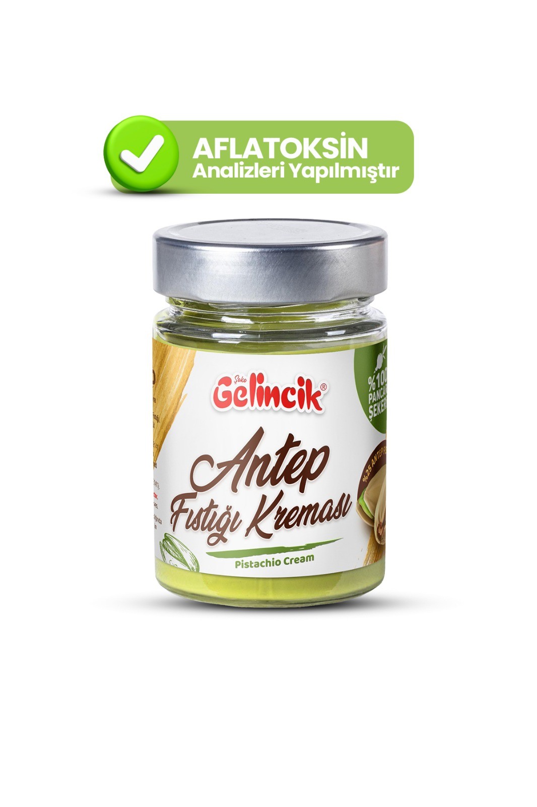 Kahvaltılık Sürülebilir Doğal Katkısız 320gr Özel Üretim Antep Fıstığı Kreması