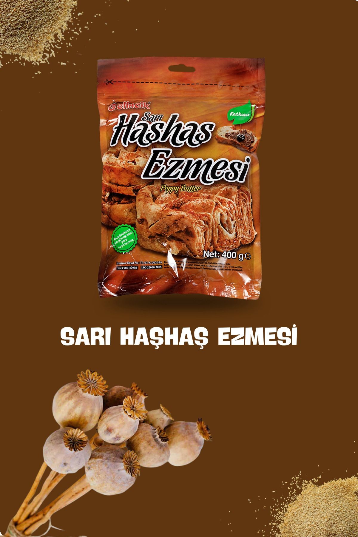 Kahvaltılık Hamur Işlerinde Doğal 500gr Özel Üretim Haşhaş Ezmesi