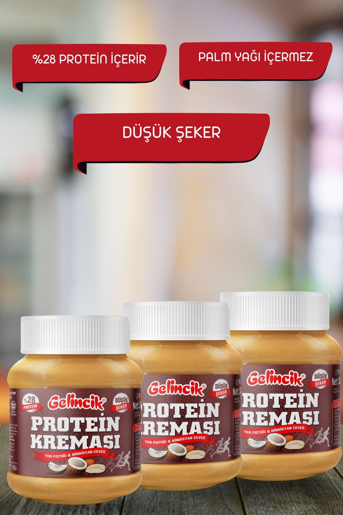 Kahvaltılık Sürülebilir Katkısız 320gr Özel Üretim Protein Kreması 100gr'da 28gr Içerir