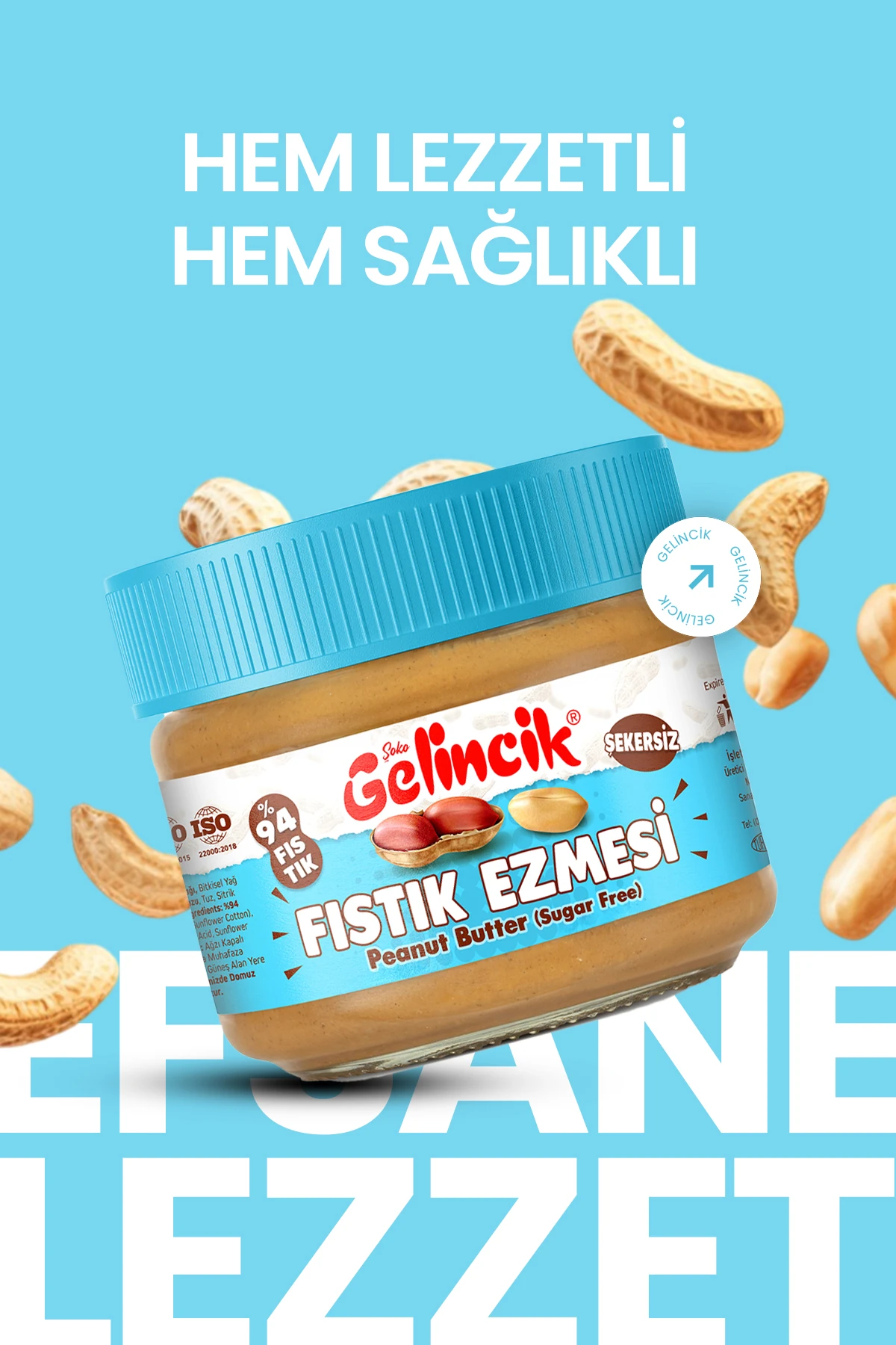 Kahvaltılık Sürülebilir Doğal Katkısız 300gr Özel Üretim Şekersiz Fıstık Ezmesi Krem