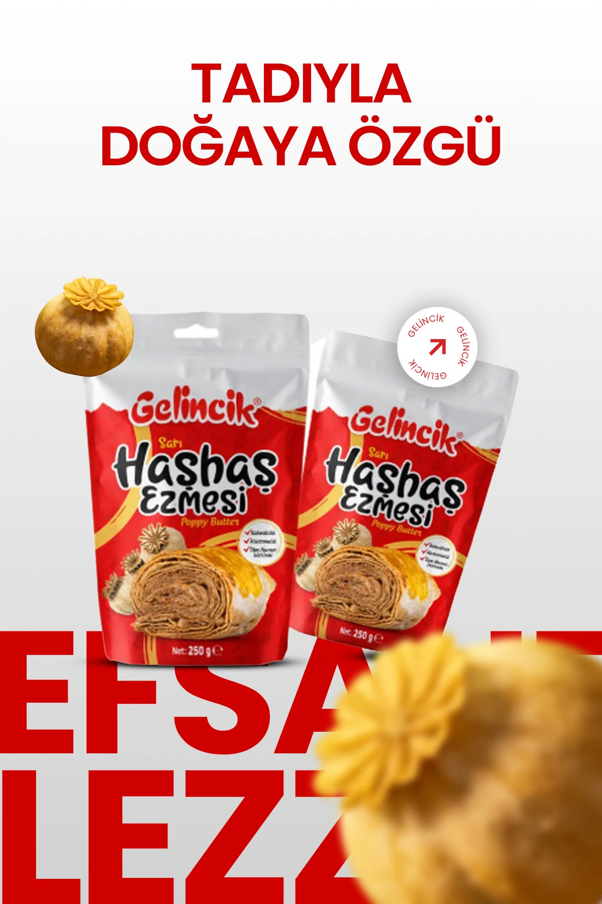 Hamur Işlerinde Kahvaltılık Doğal 250gr Özel Üretim Sarı Haşhaş Ezmesi