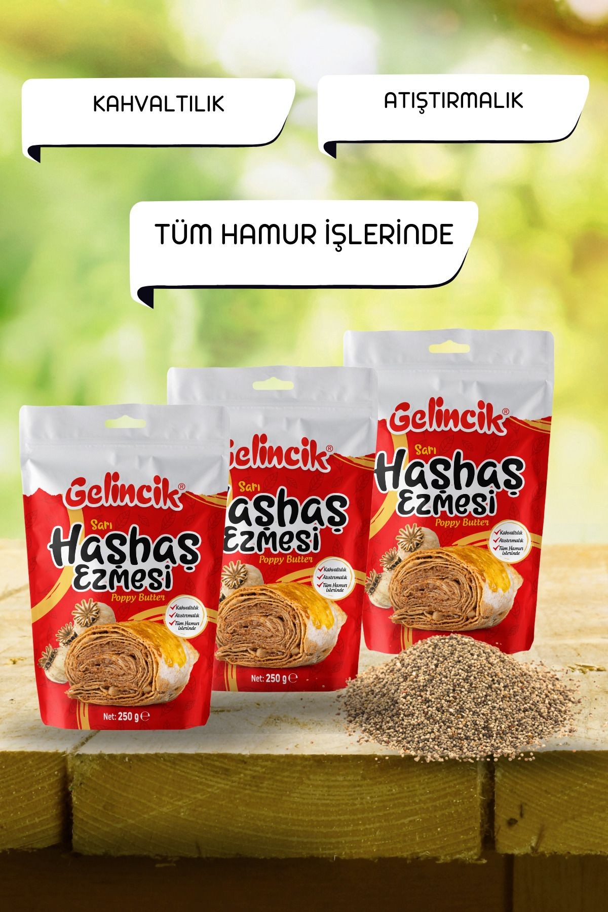 Hamur Işlerinde Kahvaltılık Sürülebilir Doğal Katkısız 250gr Özel Üretim Haşhaş Ezmesi