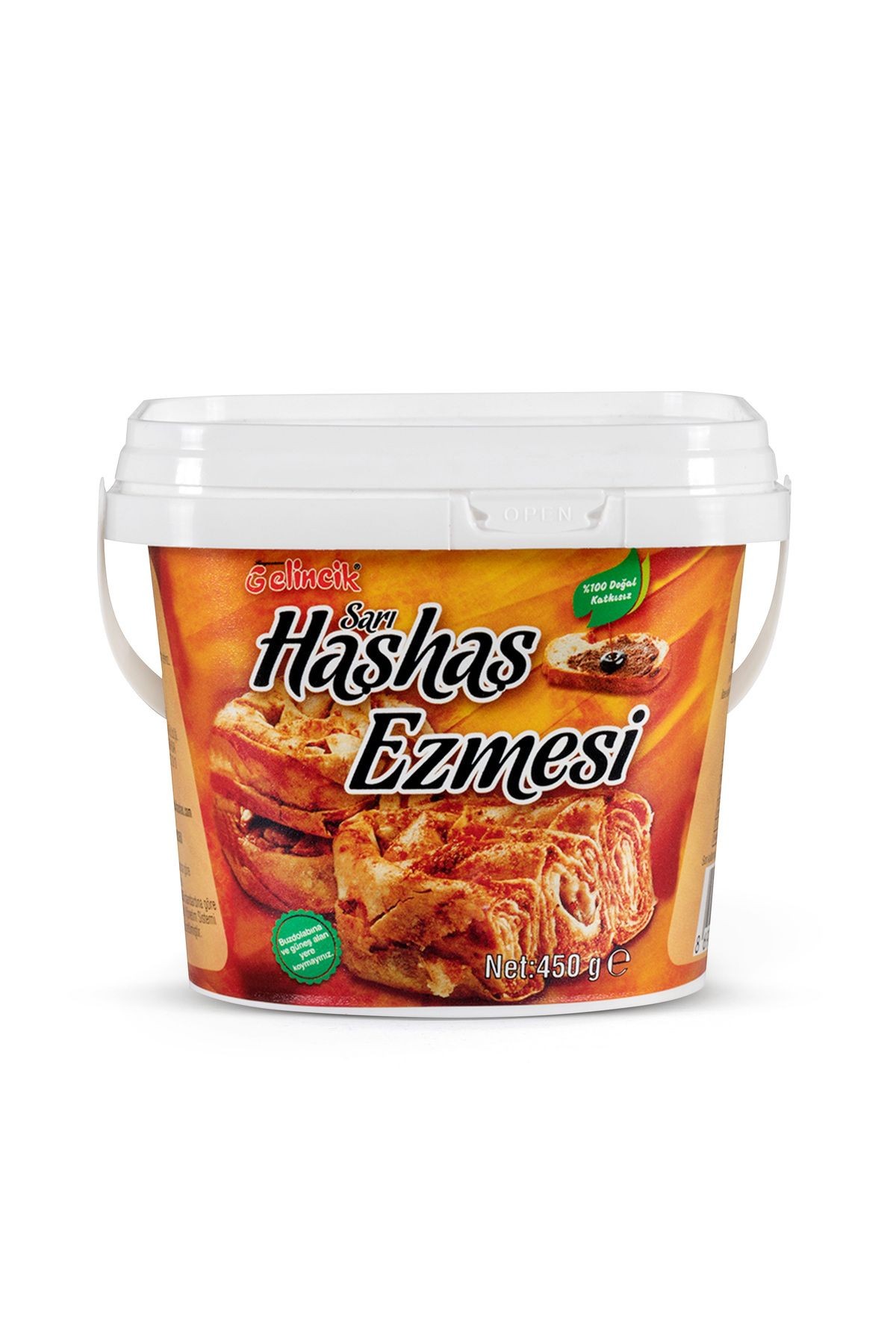 Hamur Işlerinde Kahvaltılık Doğal Katkısız 450gr Özel Üretim Sarı Haşhaş Ezmesi