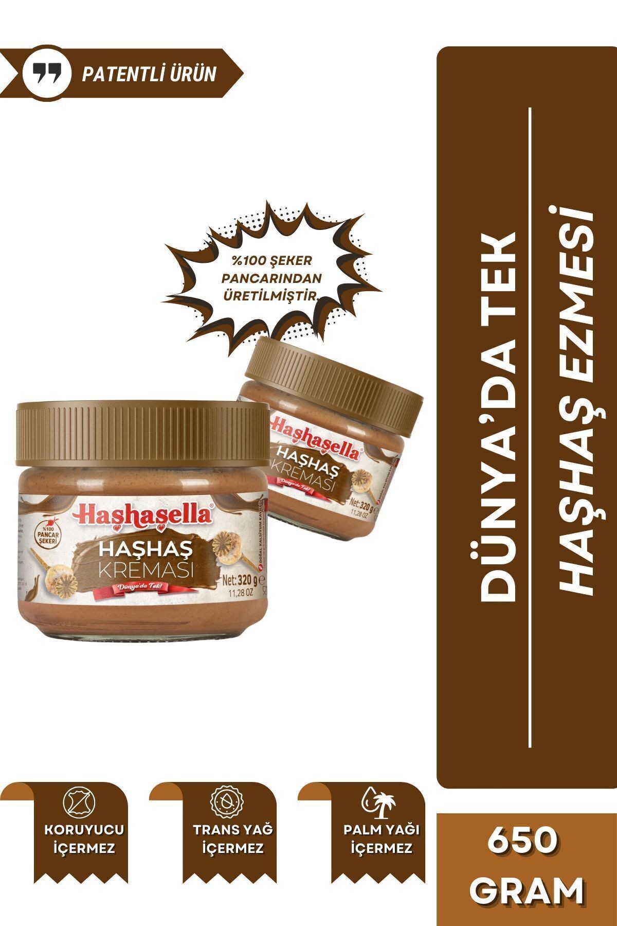 Gelincik Kahvaltılık Sürülebilir Doğal Katkısız 650gr Özel Üretim Haşhaş Kreması