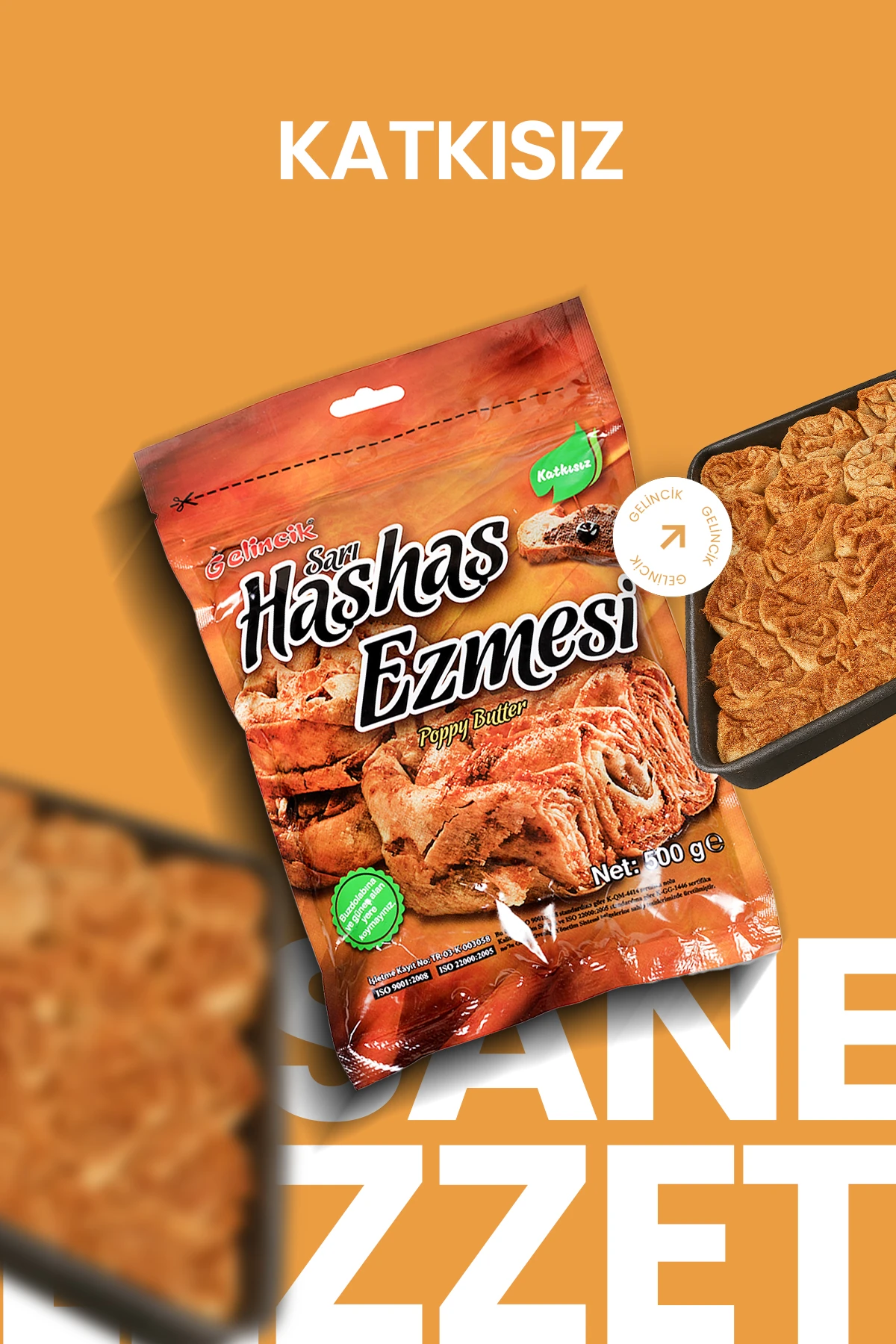 Kahvaltılık Hamur Işlerinde Doğal 500gr Özel Üretim Sarı Haşhaş Ezmesi