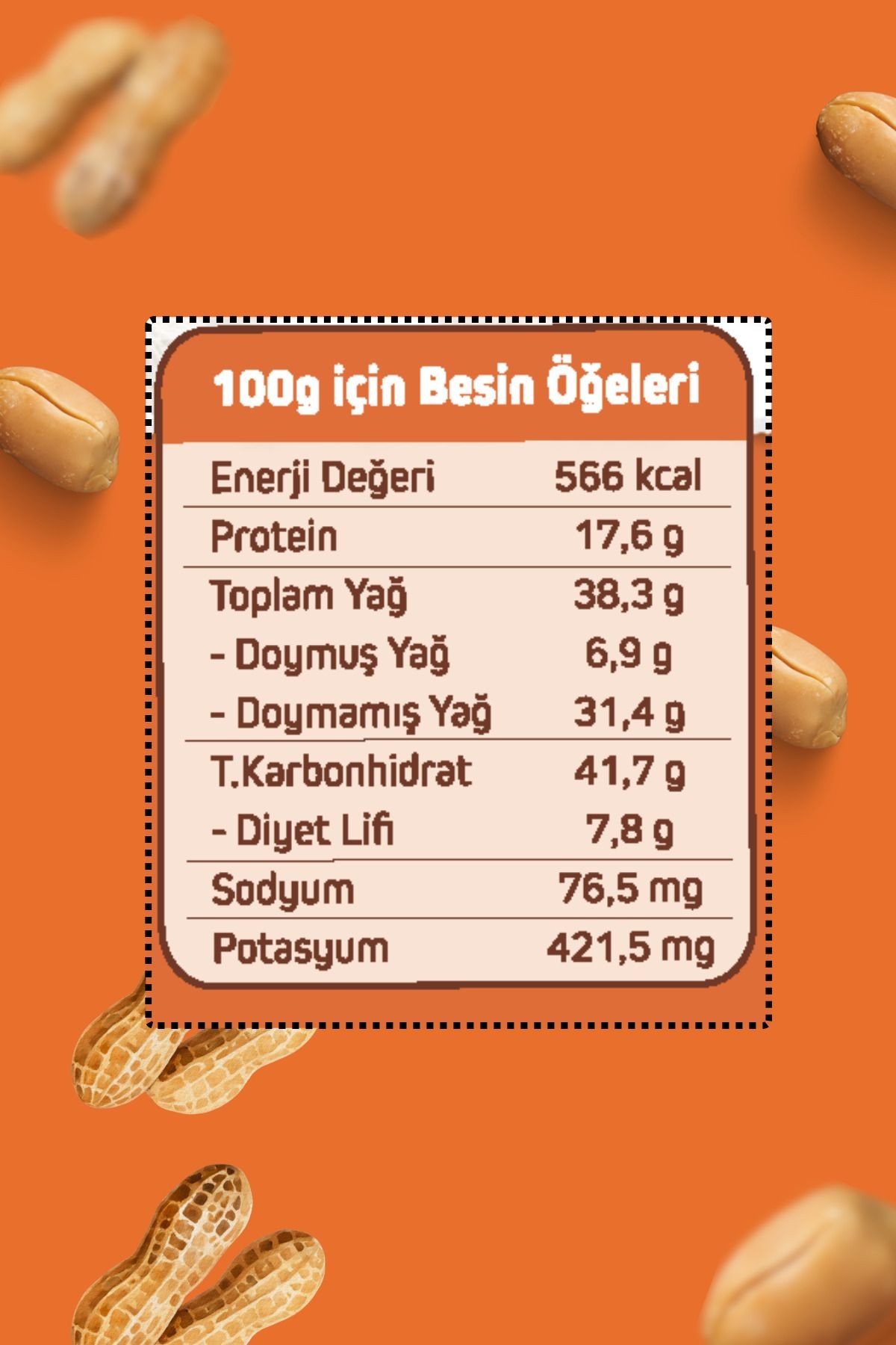 Kahvaltılık Sürülebilir Doğal Katkısız 650gr Özel Üretim Şekerli Parçacıklı Fıstık Ezmesi