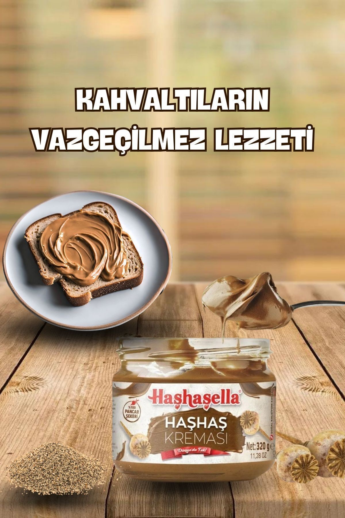 Gelincik Kahvaltılık Sürülebilir Doğal Katkısız 320gr Özel Üretim Haşhaş Kreması