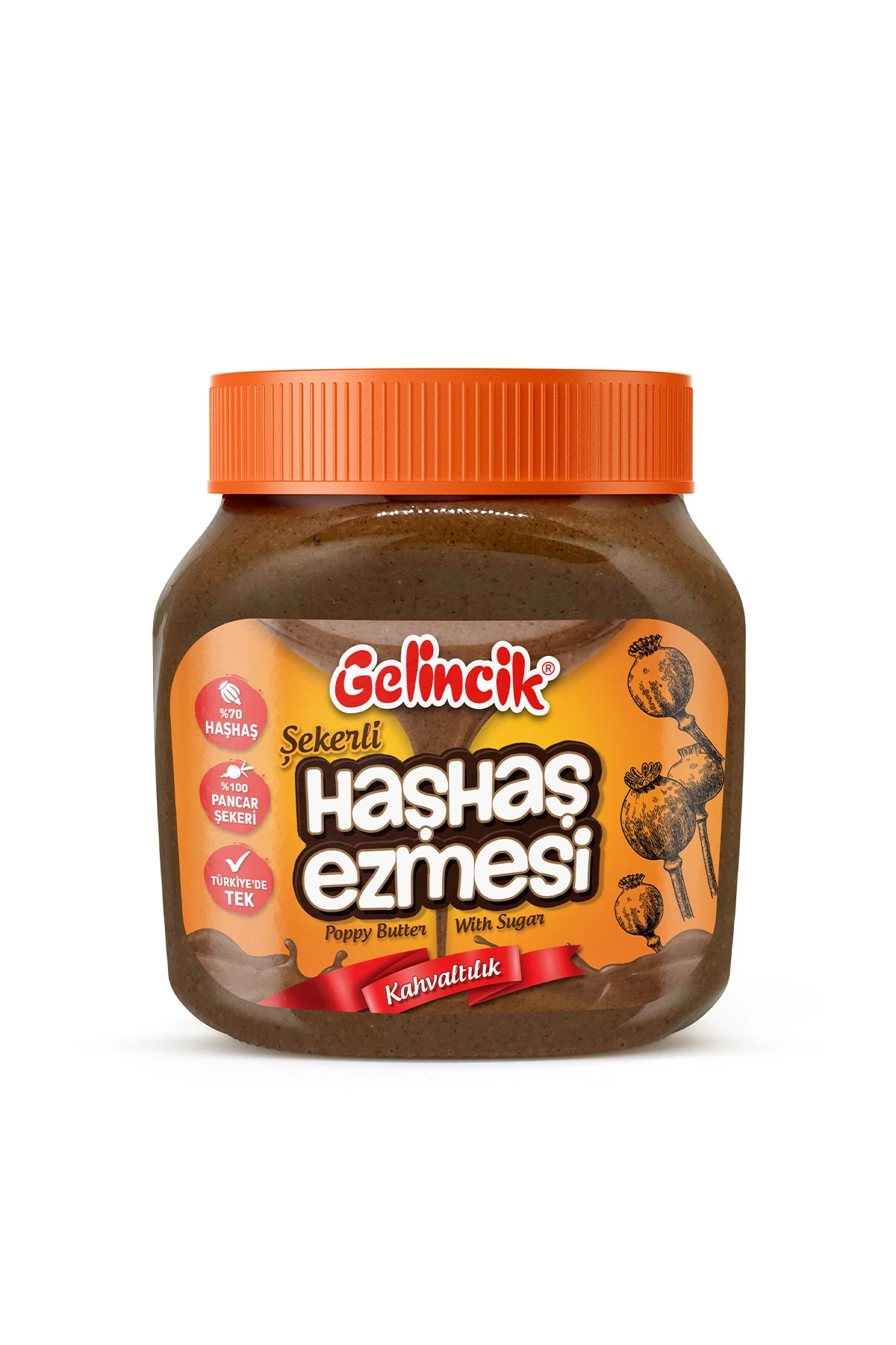 Kahvaltılık Sürülebilir Doğal Katkısız 650gr Özel Üretim Şekerli Haşhaş Ezmesi