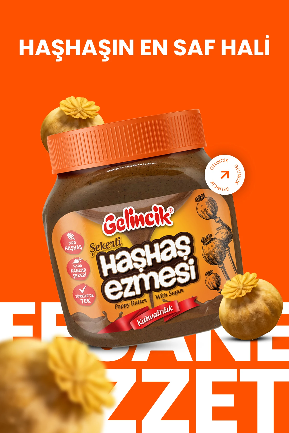 Kahvaltılık Sürülebilir Doğal Katkısız 650gr Özel Üretim Şekerli Haşhaş Ezmesi