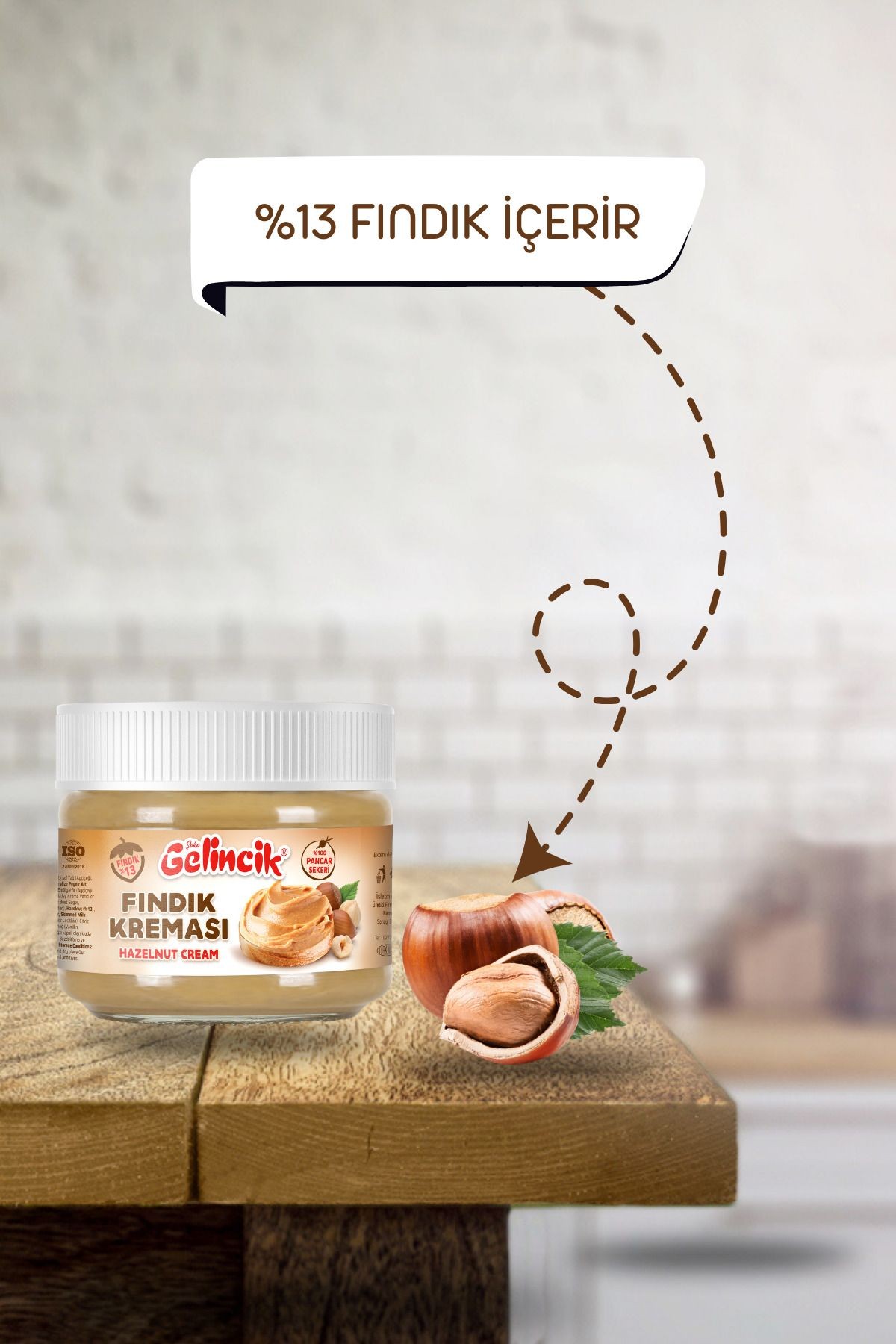 Kahvaltılık Sürülebilir Doğal Katkısız 320gr Özel Üretim Fındık Kreması