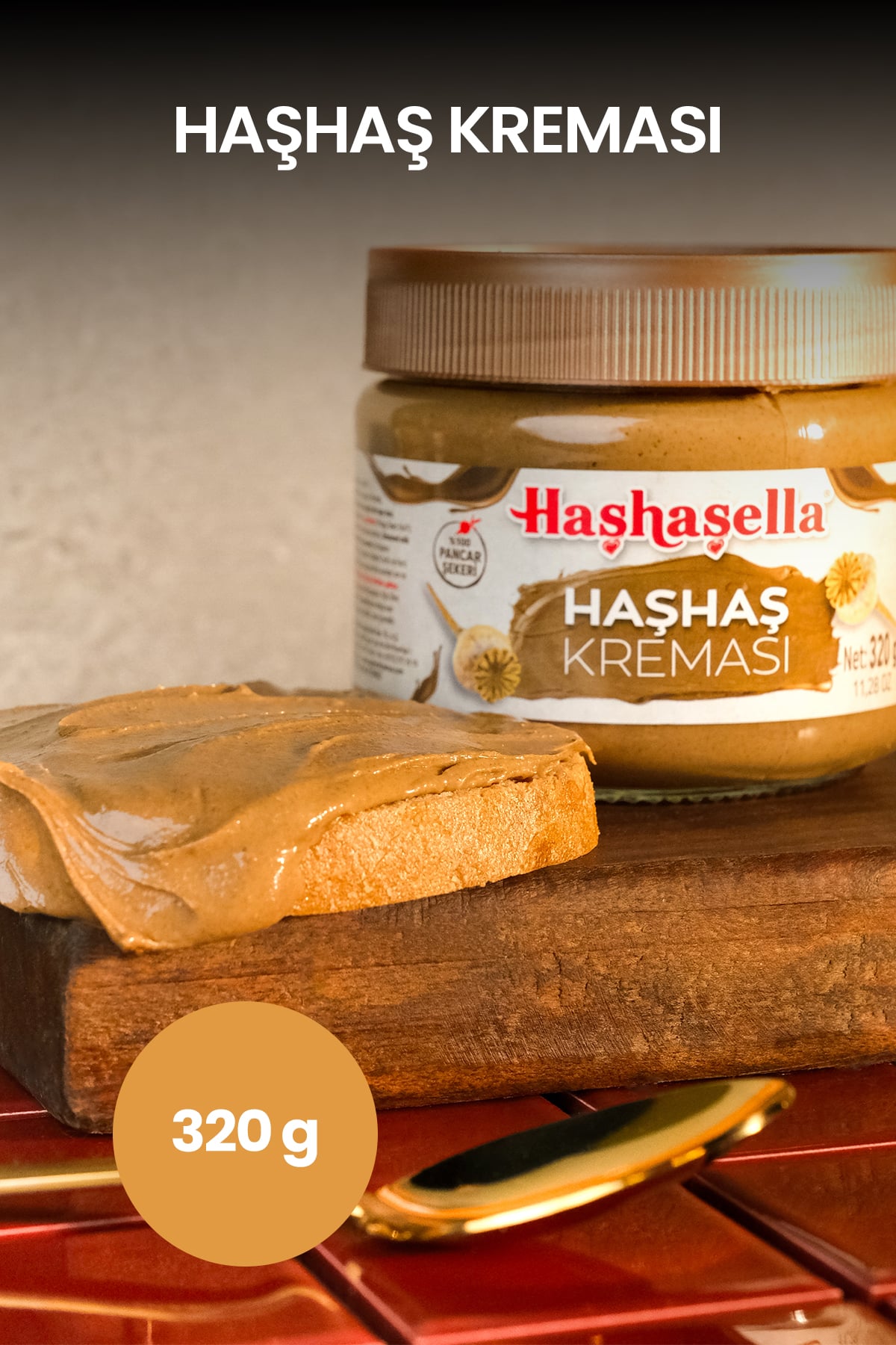 Gelincik Kahvaltılık Sürülebilir Doğal Katkısız 320gr Özel Üretim Haşhaş Kreması
