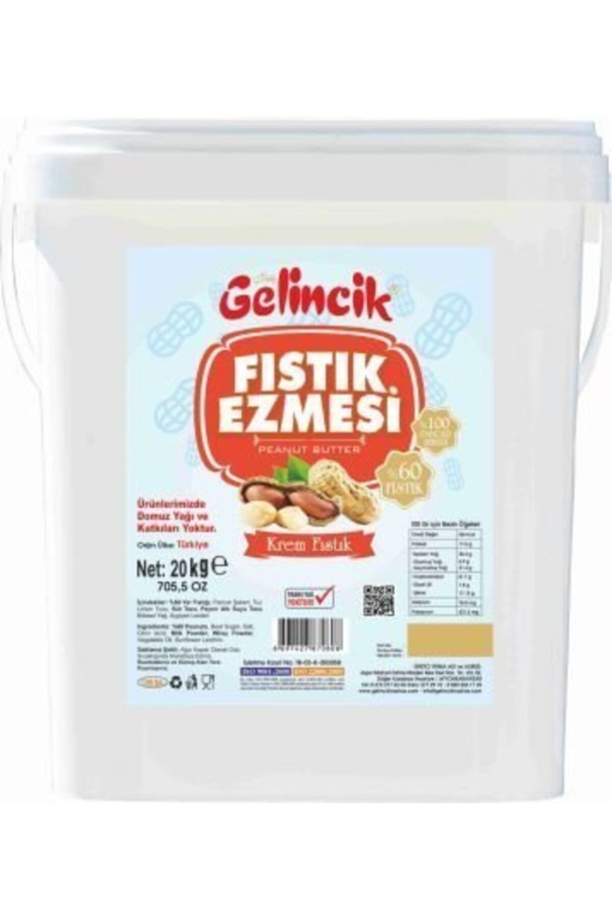 Şekerli Fıstık Ezmesi 20 Kg