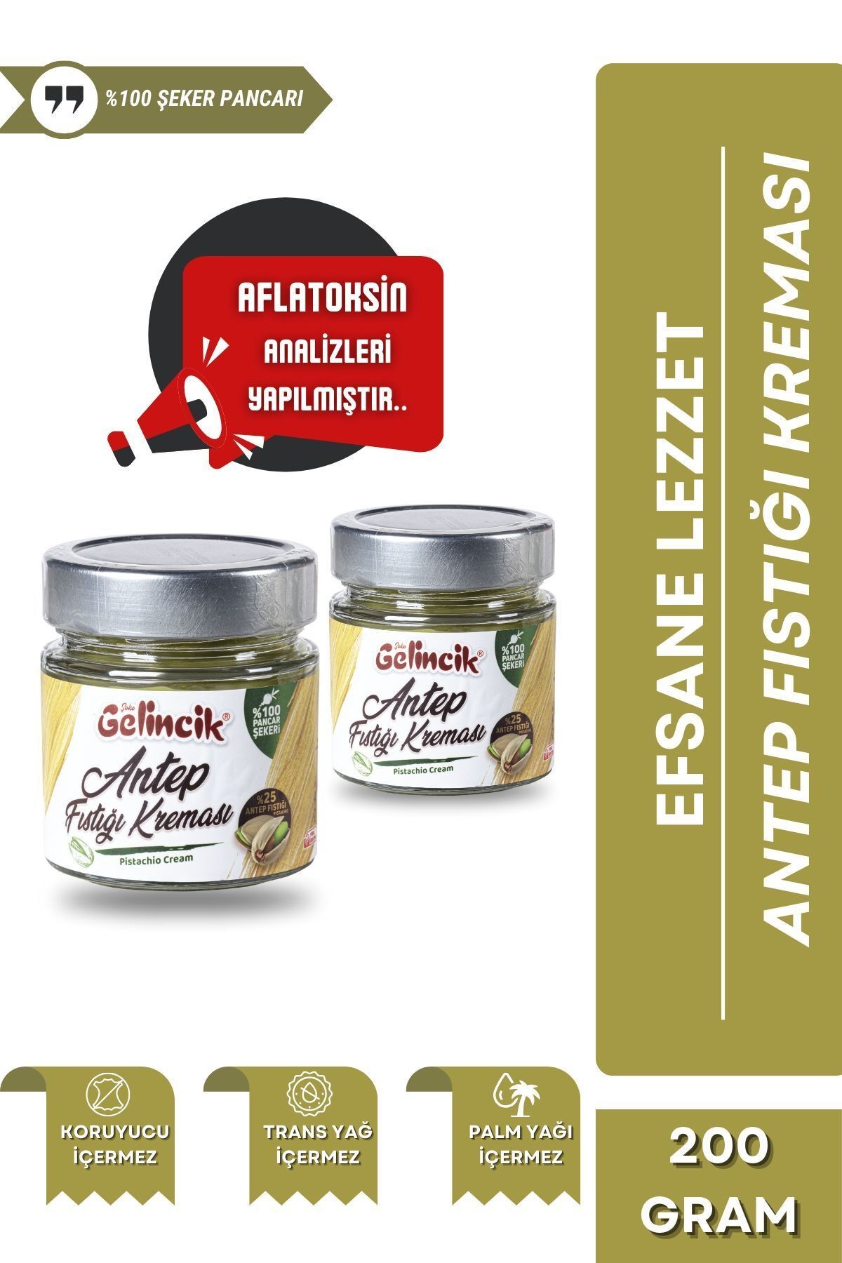 Dubai Çikolatası İçin Doğal Katkısız 200GR Özel Üretim Antep Fıstığı Kreması Kahvaltılık Sürülebilir