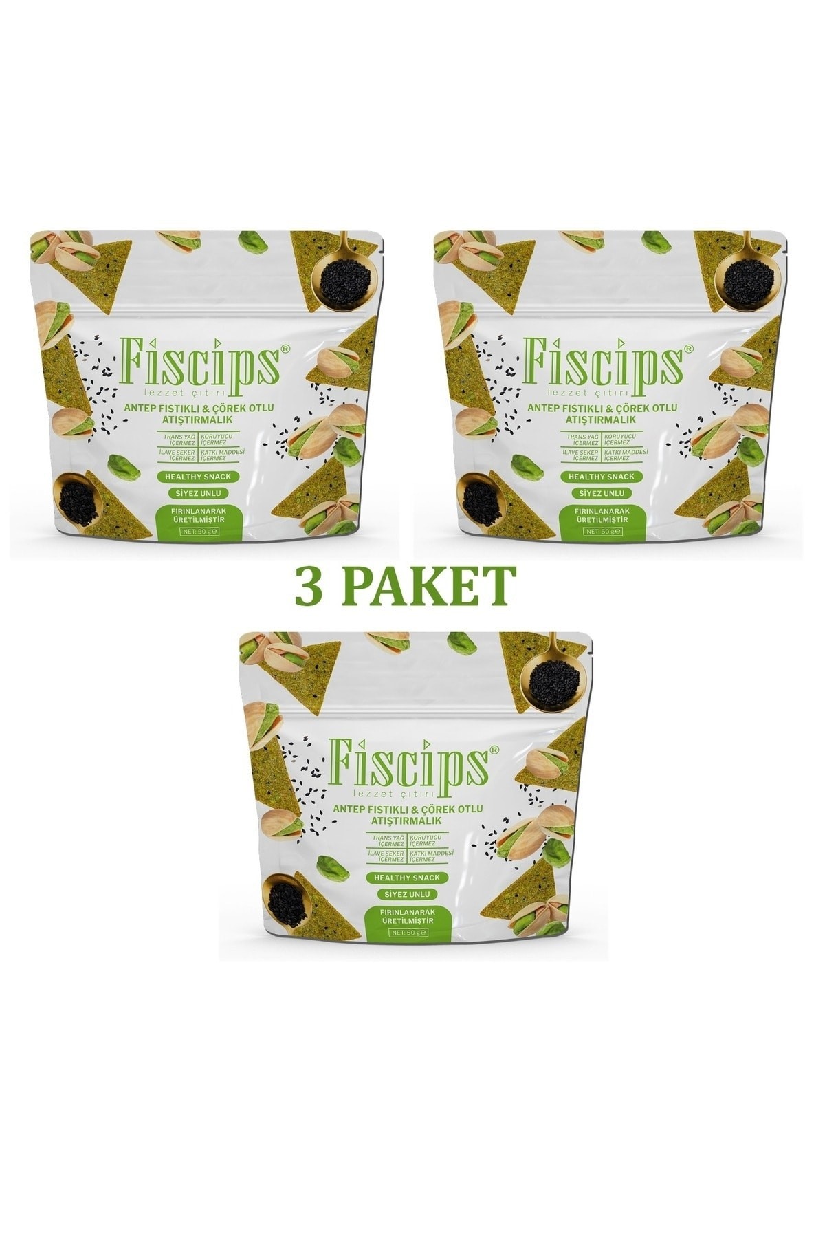 pıstachıo,black cumın ,no addıtıves & sugar free ,baked healthy snacks 3packs. - Triple Package