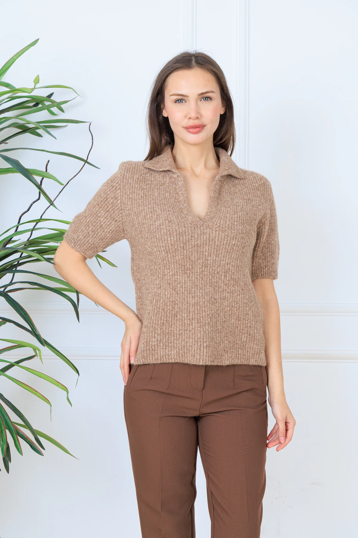 CPSL0110 POLO YAKA YUMOŞ KAZAK