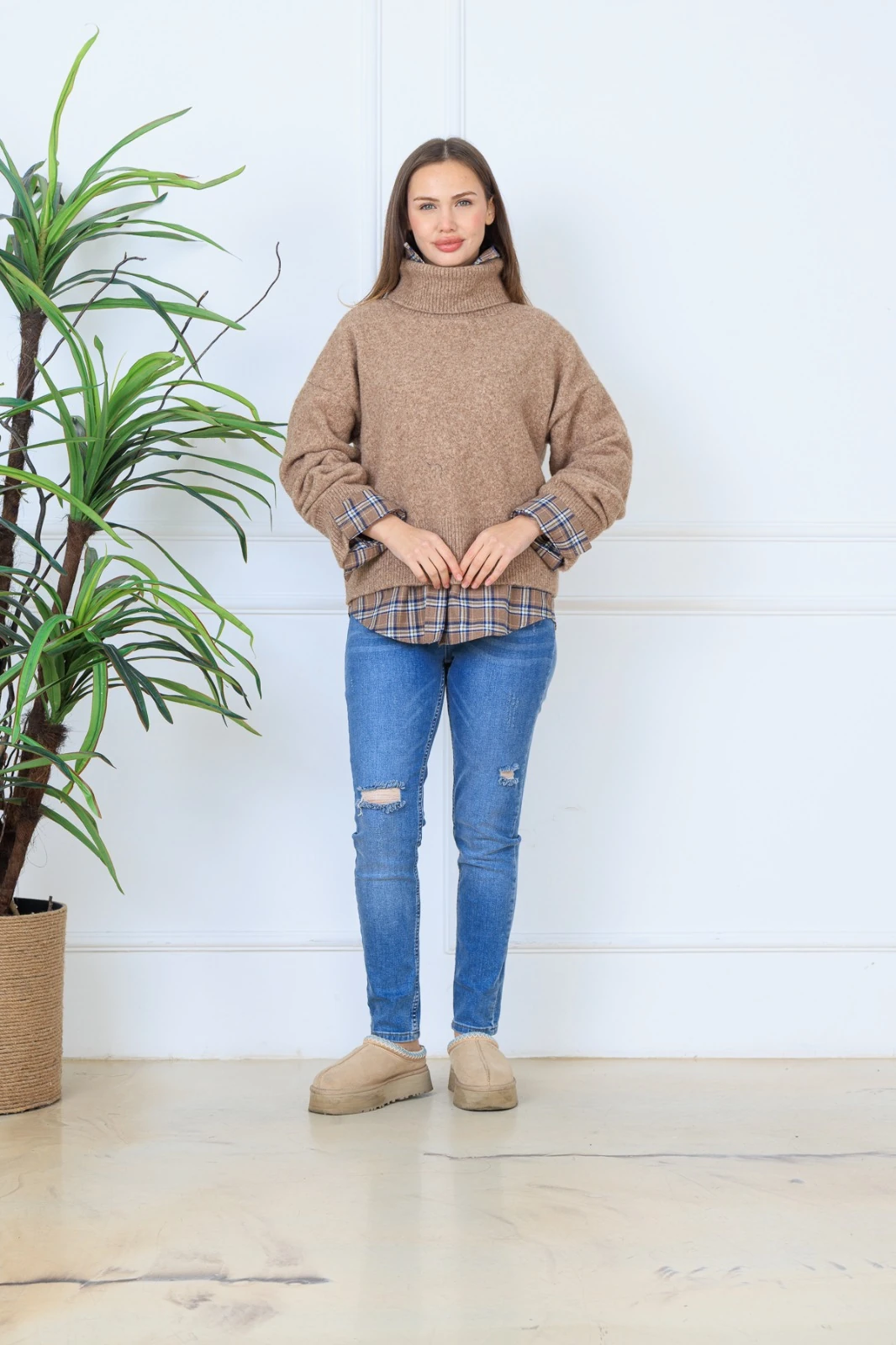 Mavi Yırtıklı Skinny Fit Kadın Kot Pantolon