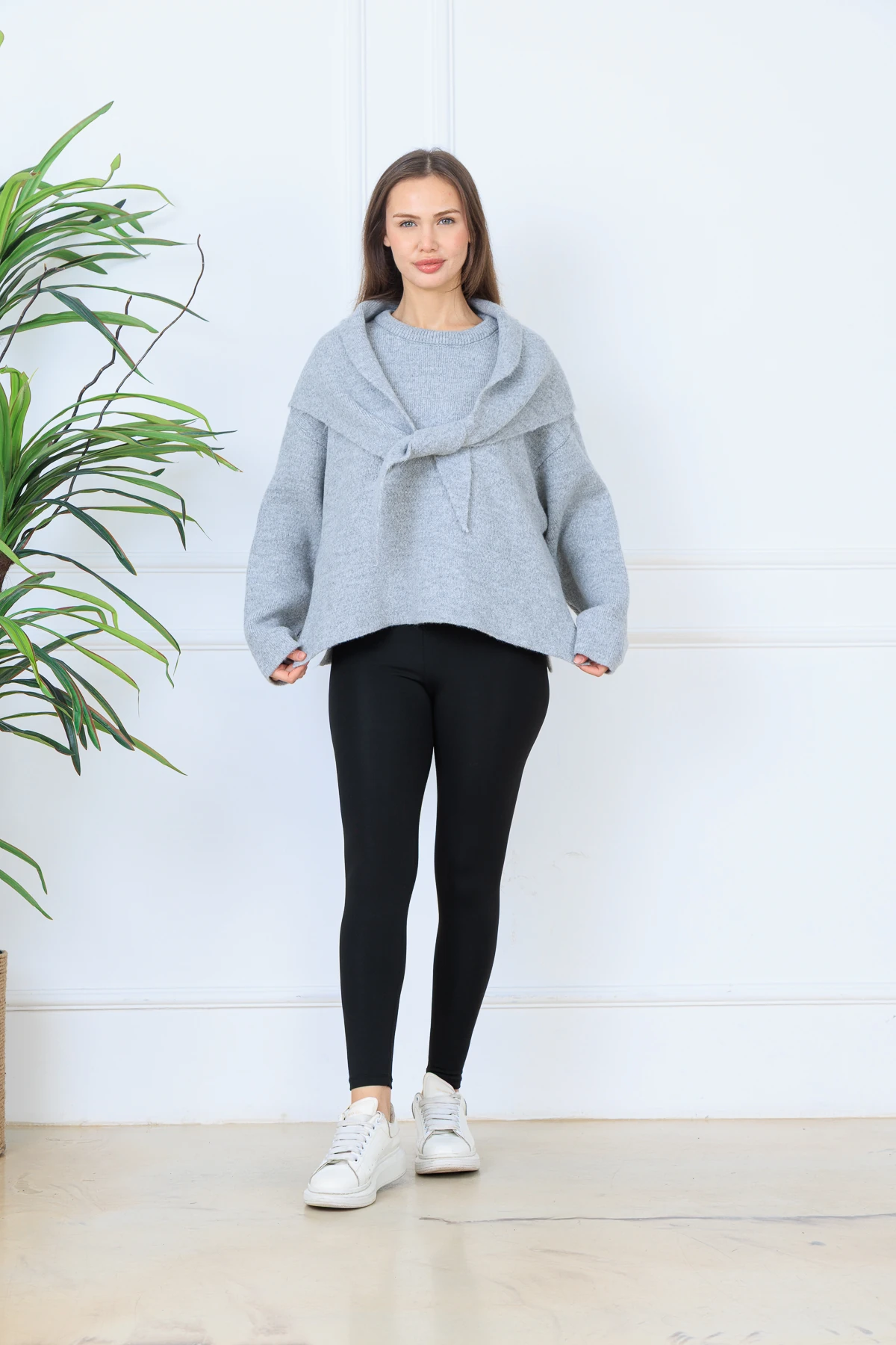 ŞALLI OVERSIZE KAZAK