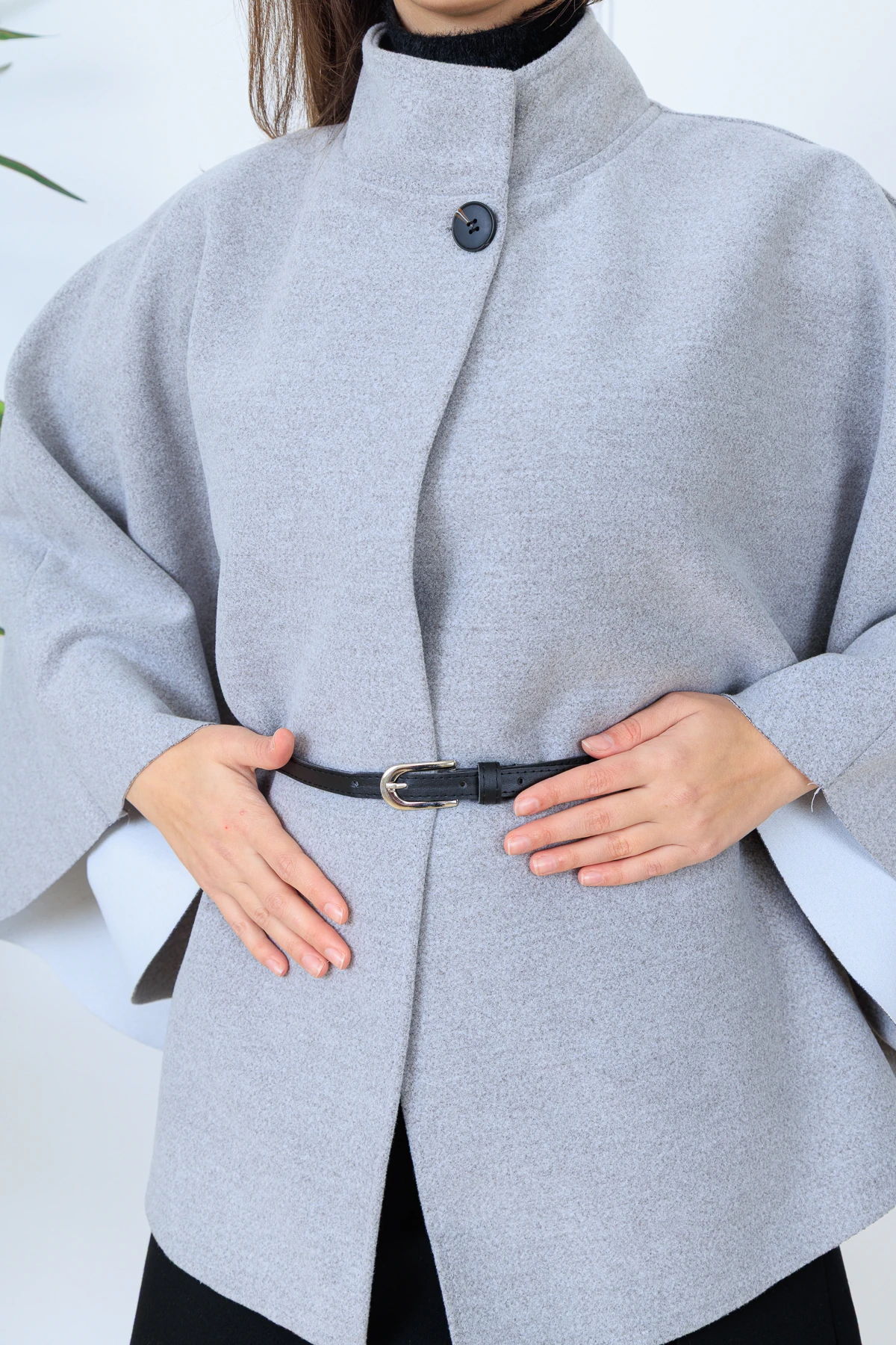  CPSL6902 OVER SİZE KEMERLİ PANÇO