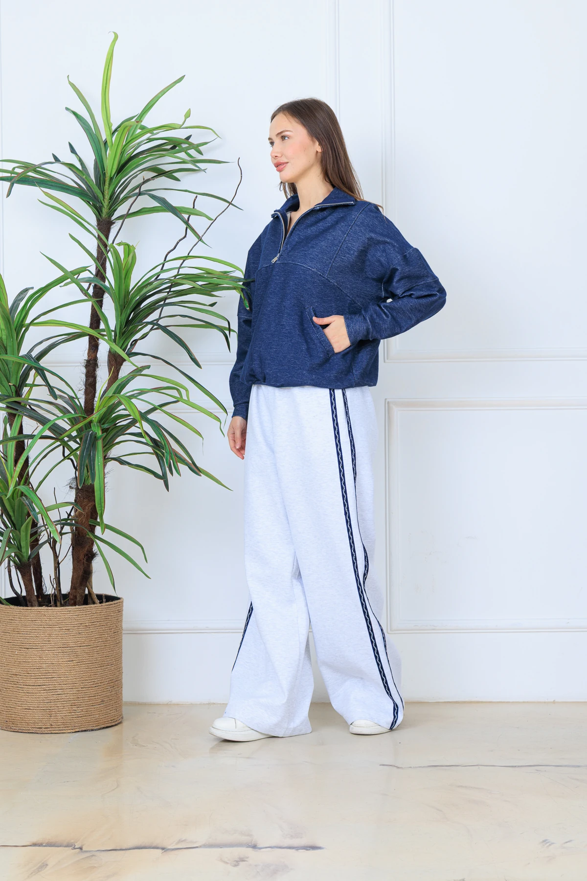 CPSL8913 FERMUARLI KOT SWEAT