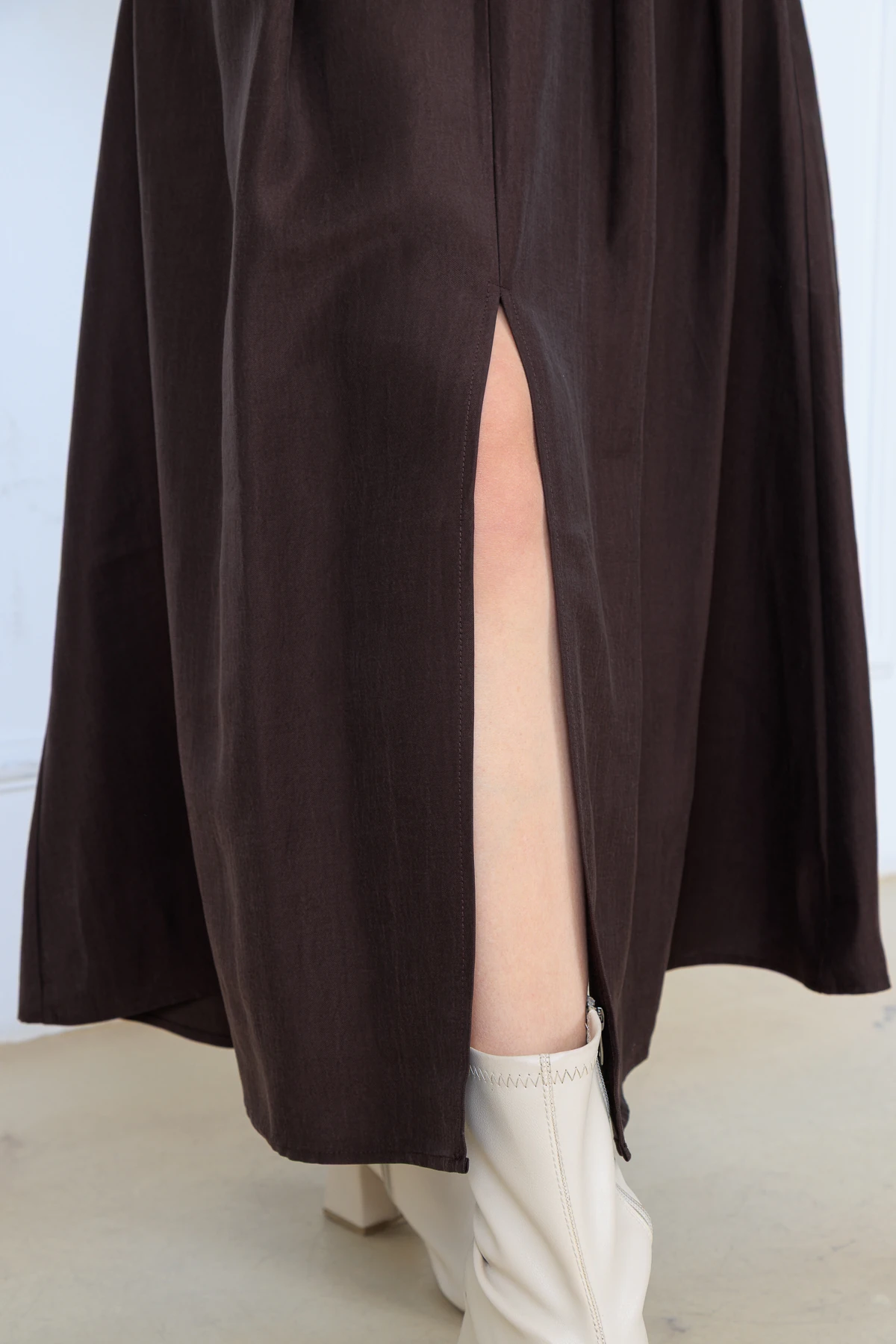 CPSL 4719 KALIN KEMERLİ YIRTMAÇLI ETEK