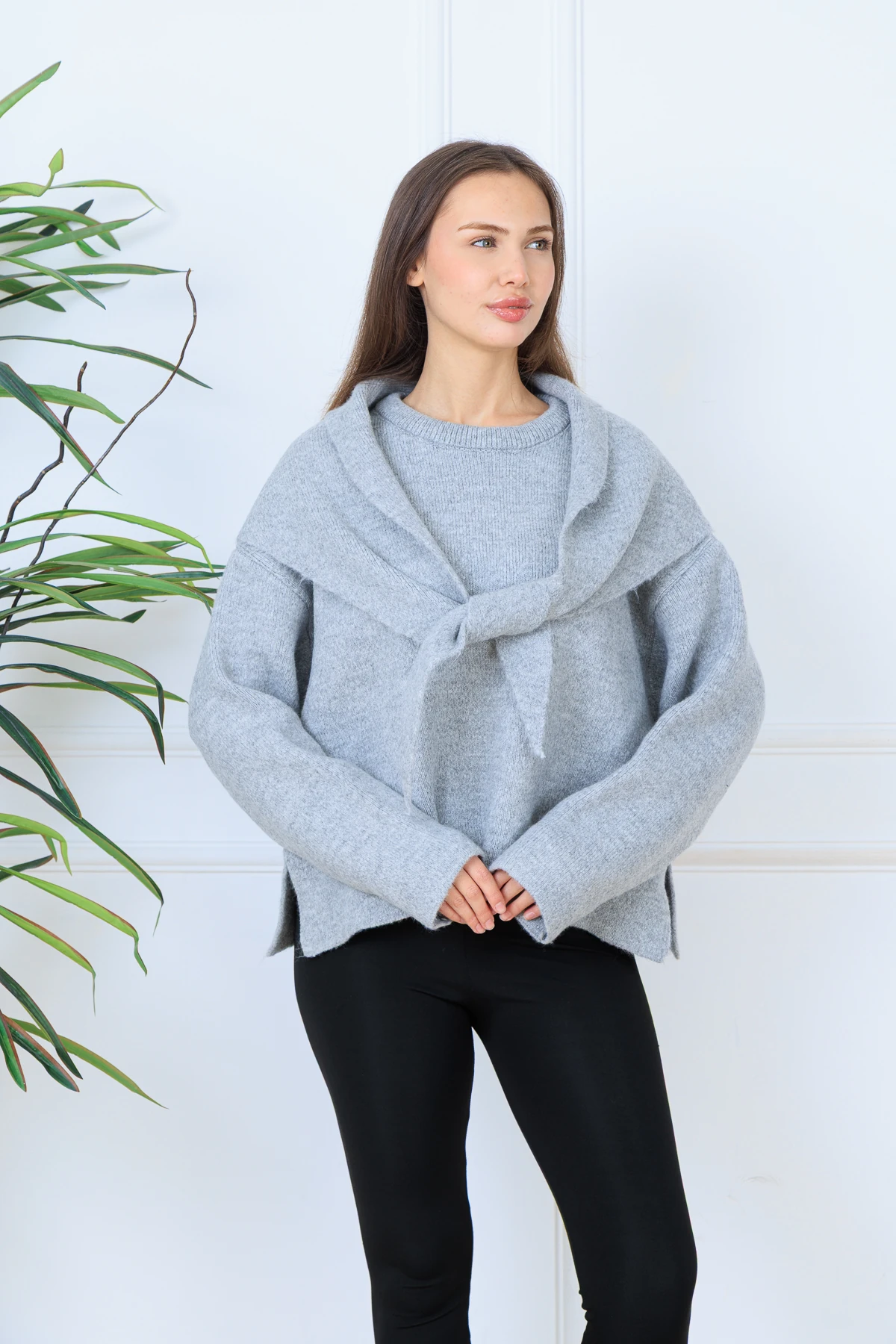 ŞALLI OVERSIZE KAZAK