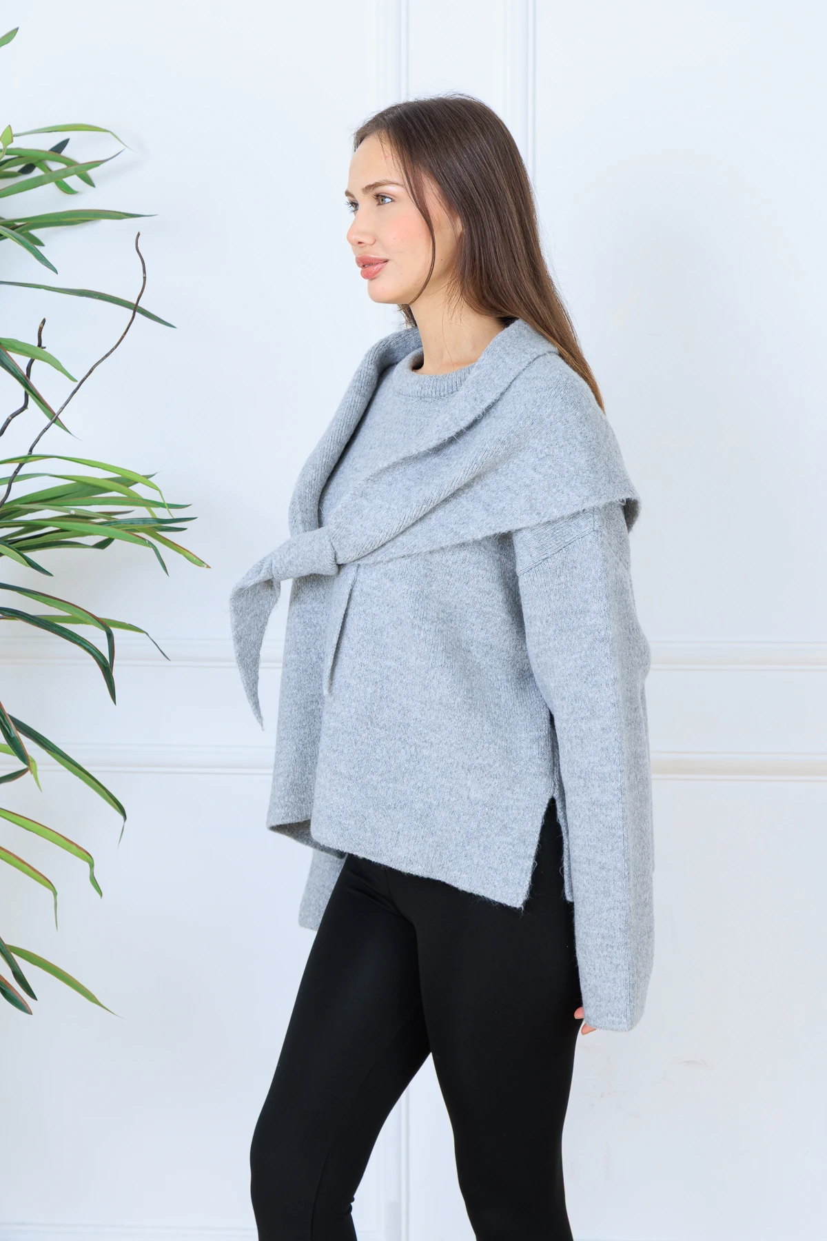 ŞALLI OVERSIZE KAZAK