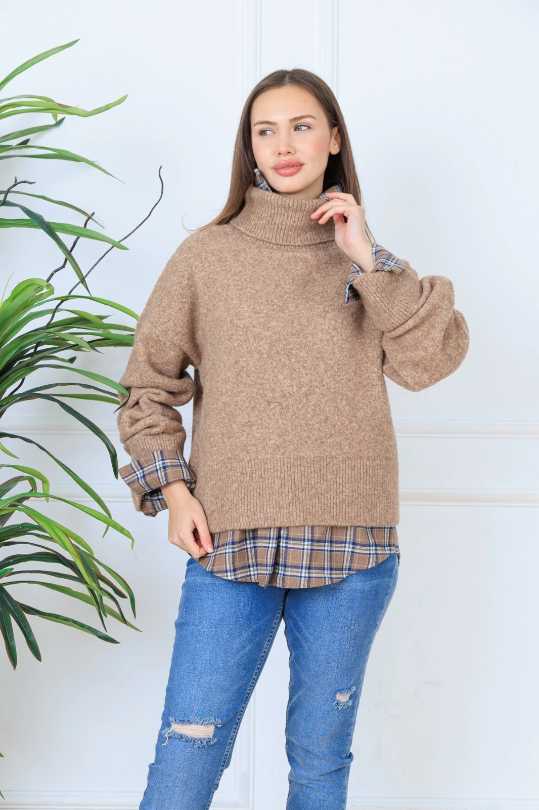 Mavi Yırtıklı Skinny Fit Kadın Kot Pantolon