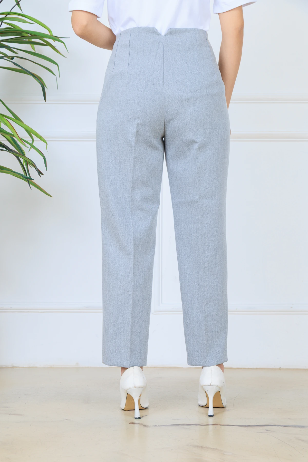 CPSL5113 YÜKSEK BEL PİLE DETAYLI PANTOLON