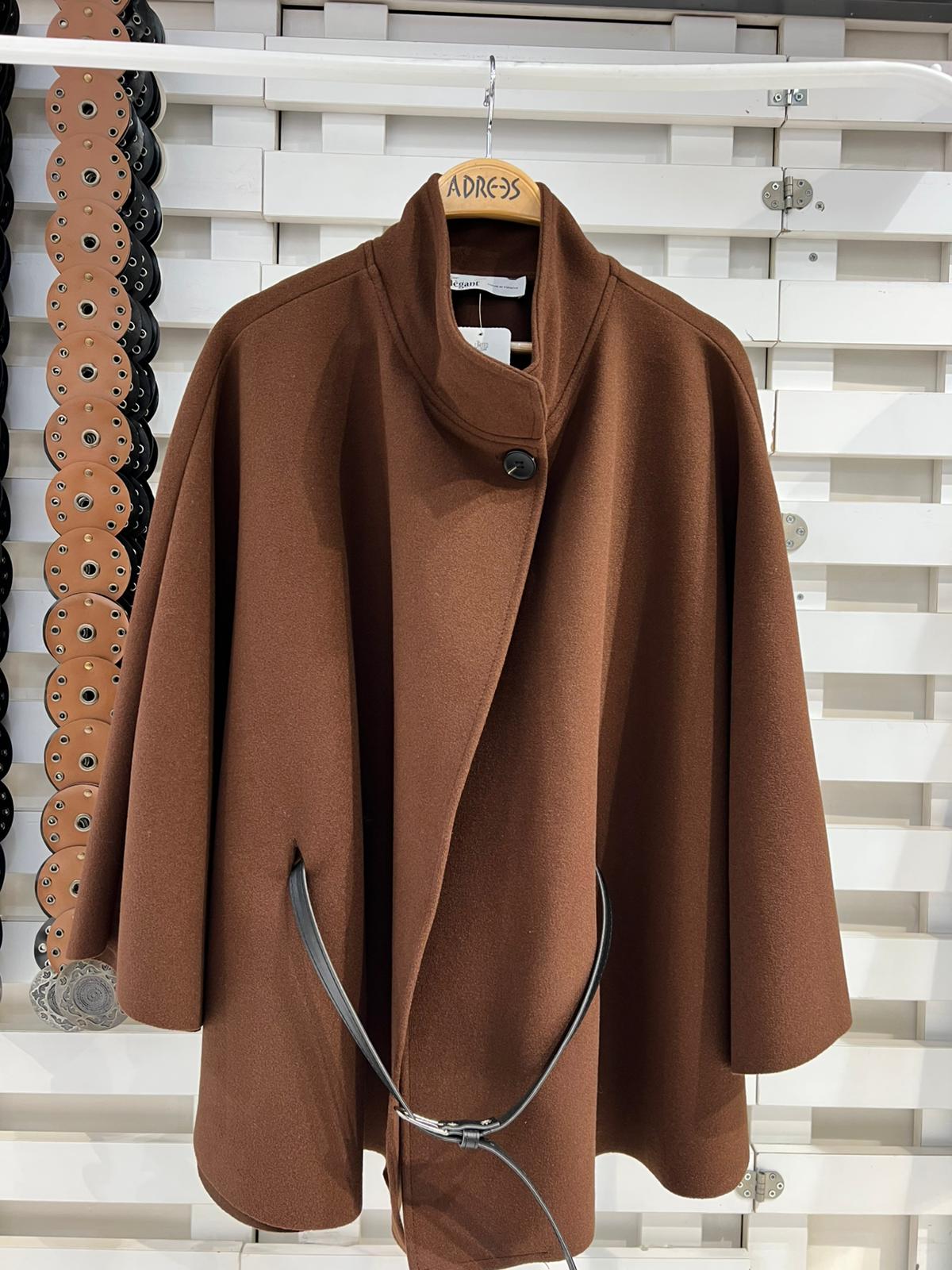  CPSL6902 OVER SİZE KEMERLİ PANÇO