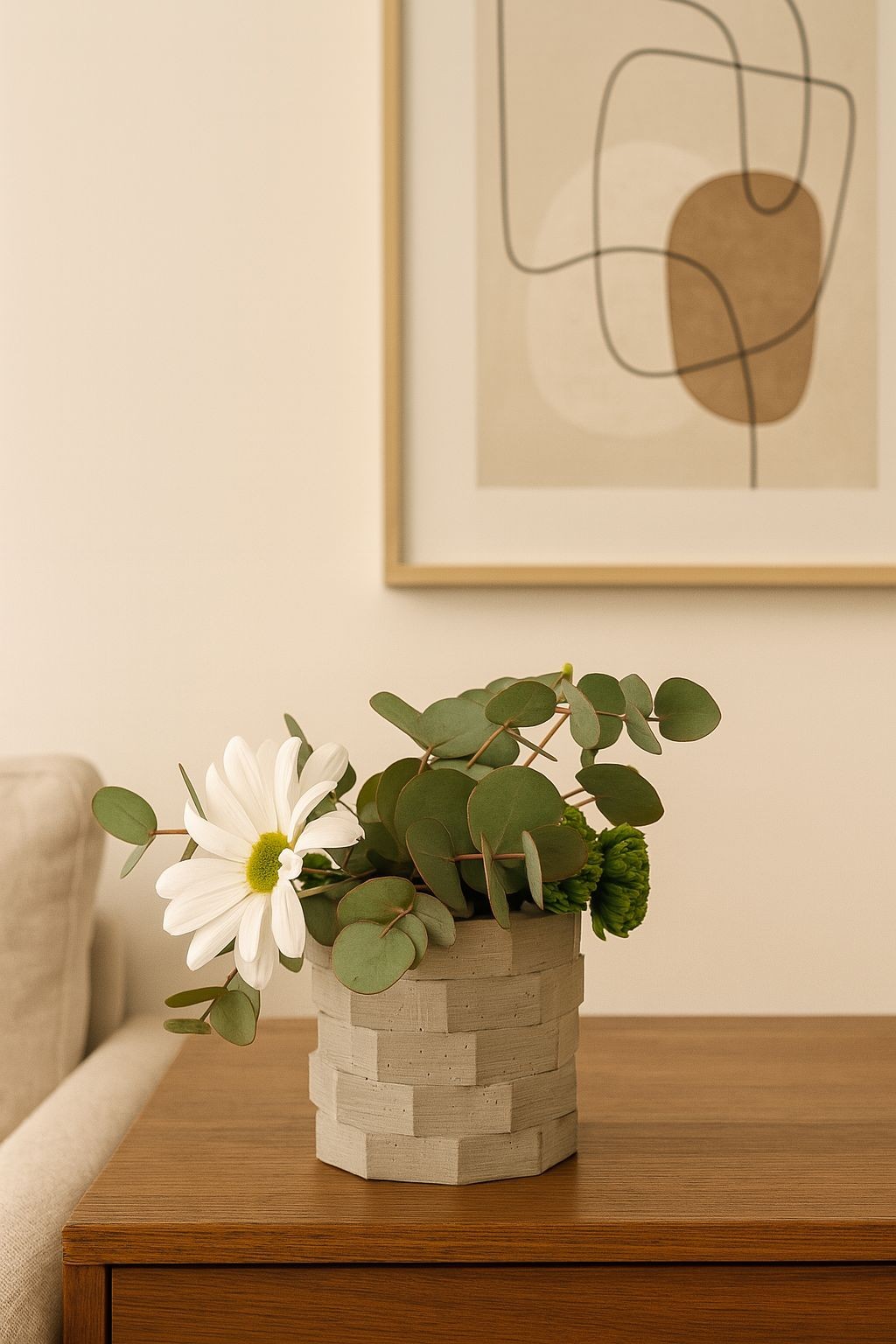 Natura Bloc Mini Beton Saksı Gri
