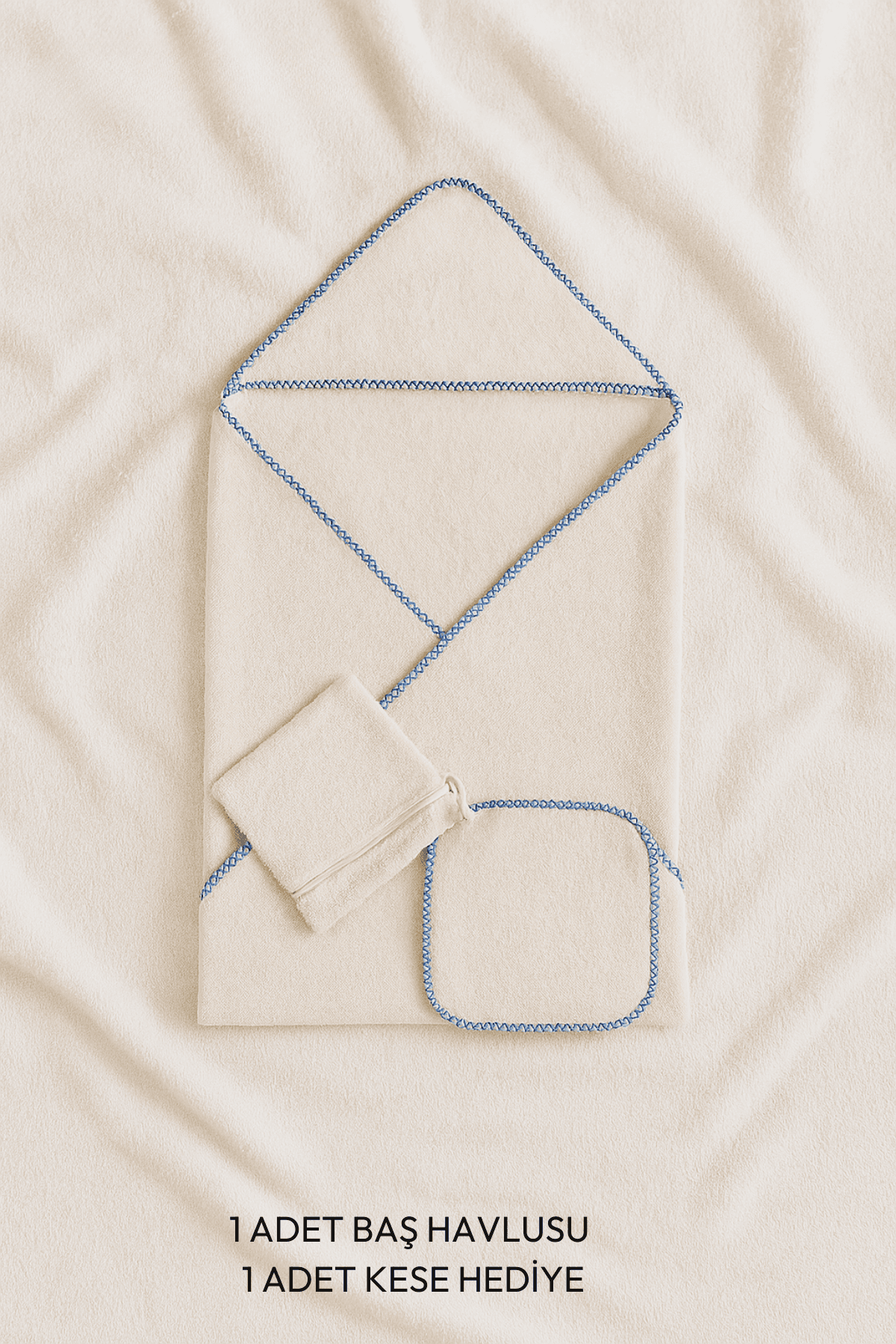 Organik Havlu Kundak Set - Bebek Banyo Havlu Set