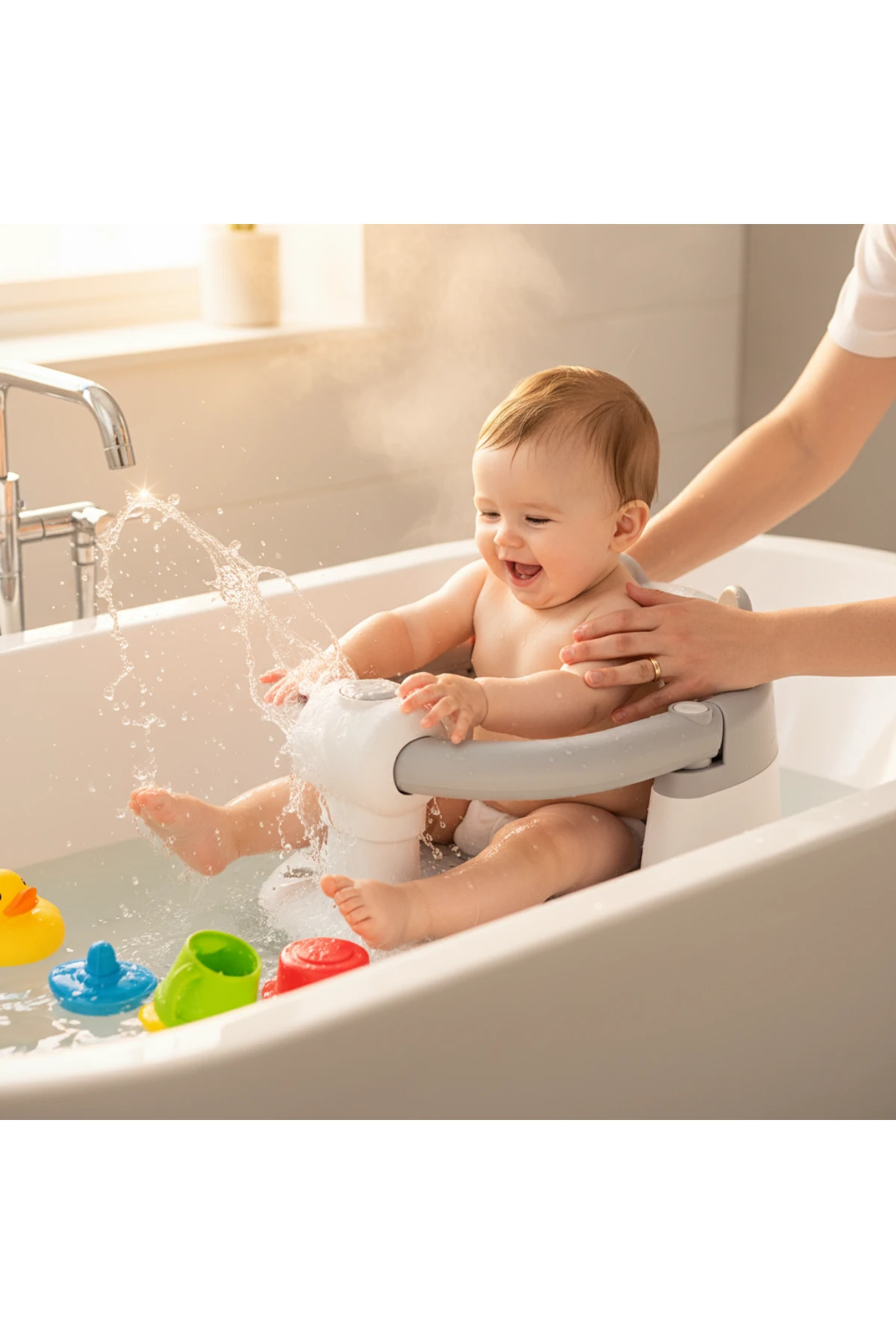 NPOL Bebek Banyo Oturağı - Vakum Tabanlı, Güvenli, Ergonomik ve Çok Amaçlı Kullanım