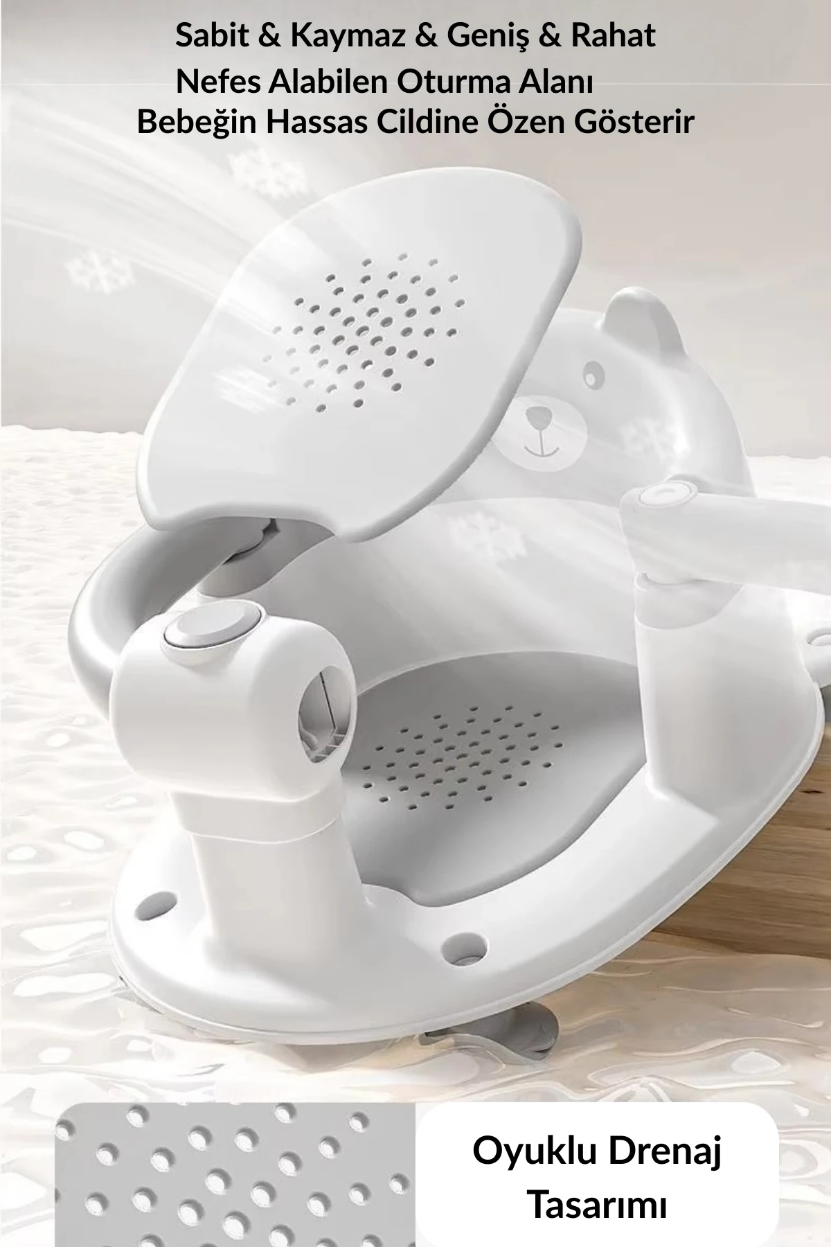 NPOL Bebek Banyo Oturağı - Vakum Tabanlı, Güvenli, Ergonomik ve Çok Amaçlı Kullanım