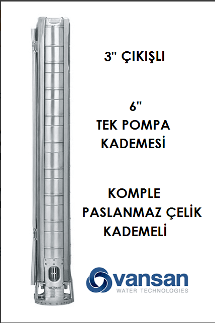 VANSAN 6" 40HP 30KW Y.ÜCGEN DİREKT DALGIÇ POMPA 