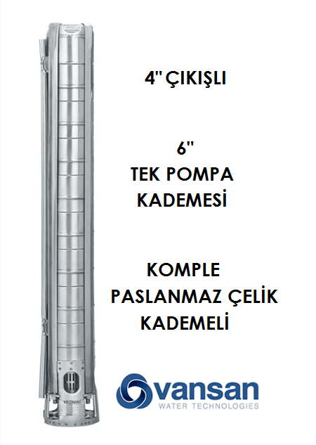 VANSAN 6" 25HP 18,5KW  Y.ÜCGEN DİREKT DALGIÇ  POMPA 